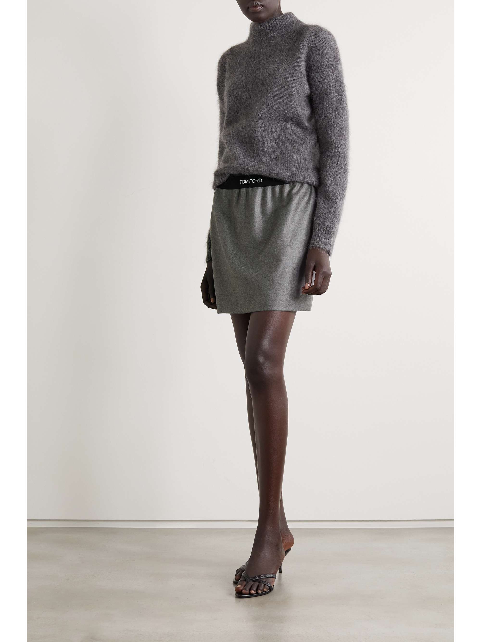 TOM FORD Cashmere-twill mini skirt
