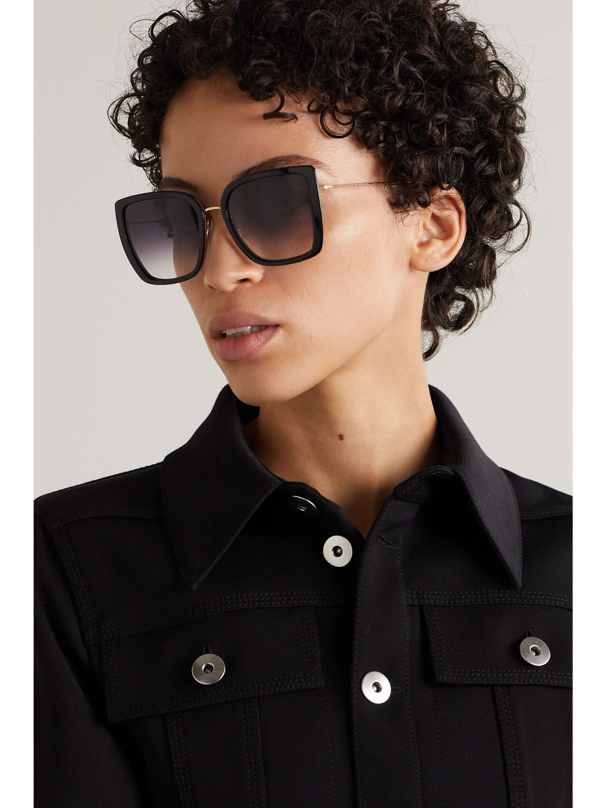 BARTON PERREIRA Escapade square-frame gold-tone sunglasses