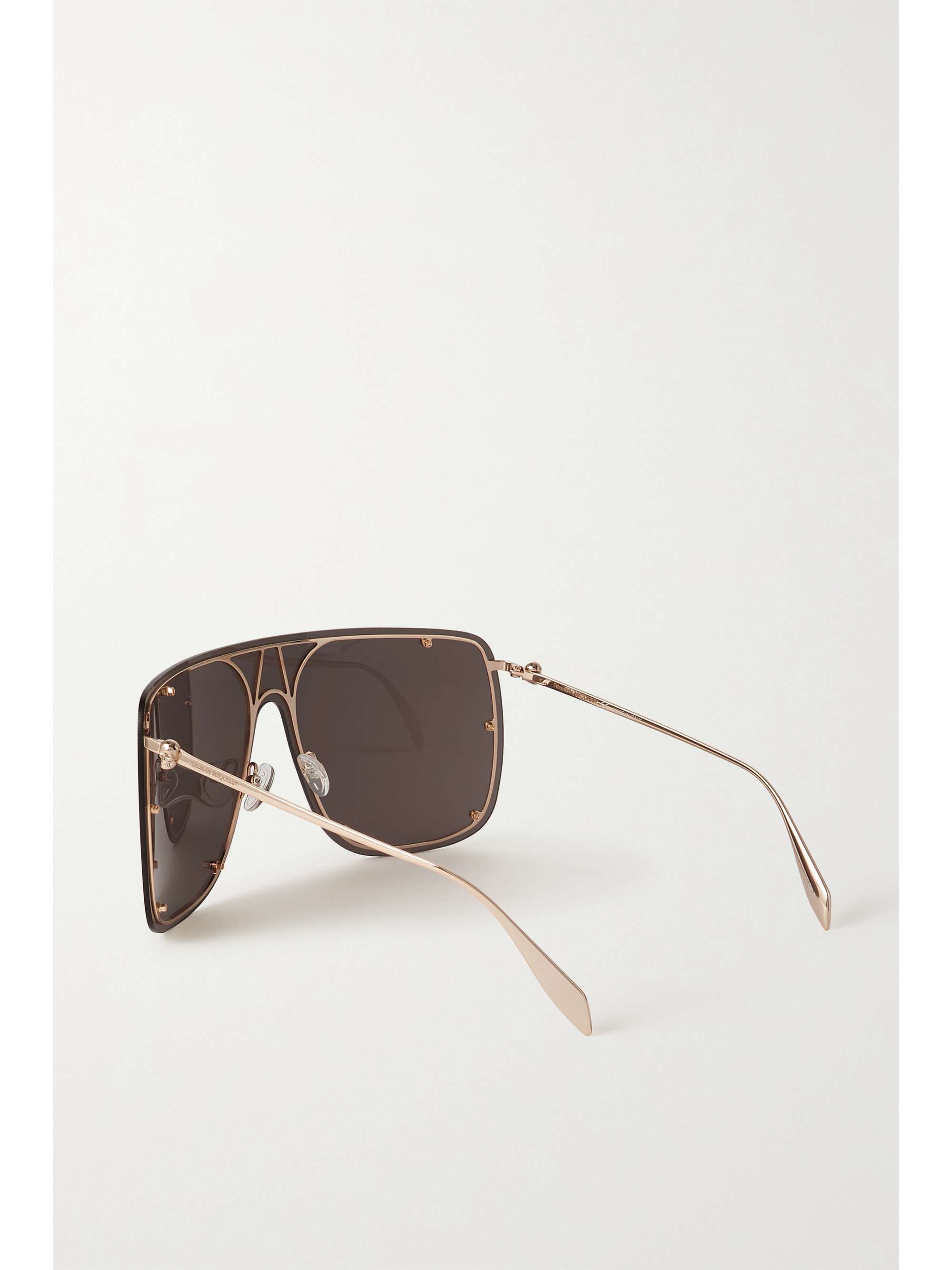 MCQUEEN D-frame gold-tone sunglasses
