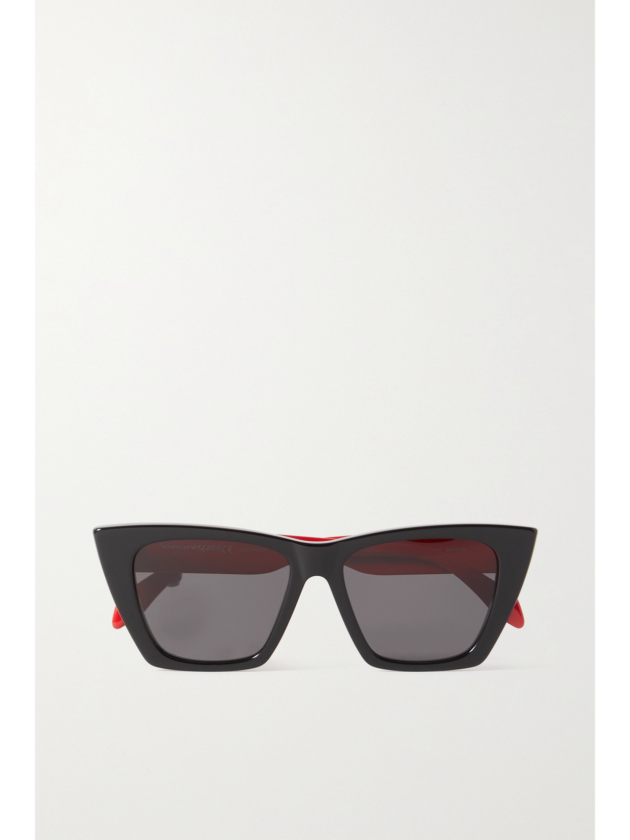 Alexander Mcqueen Selvedge Cat-eye Acetate Sunglasses In Black