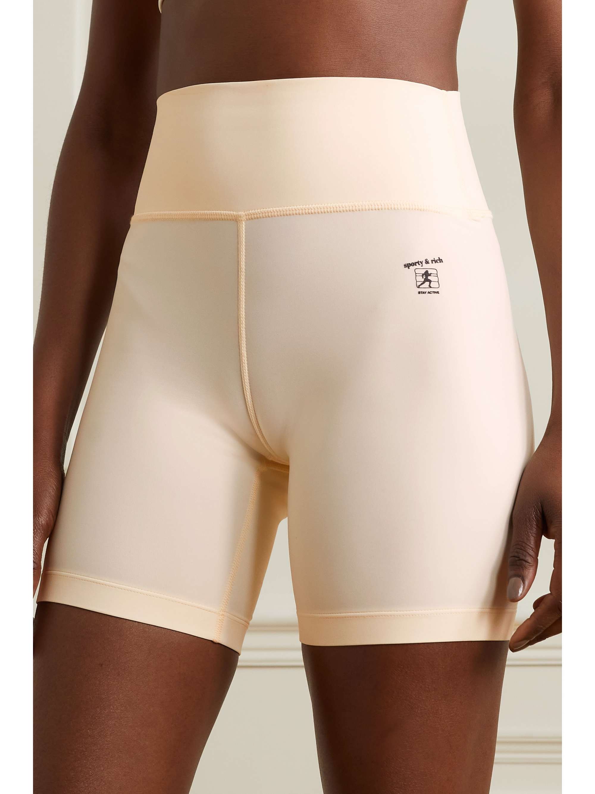 SPORTY & RICH Printed stretch shorts