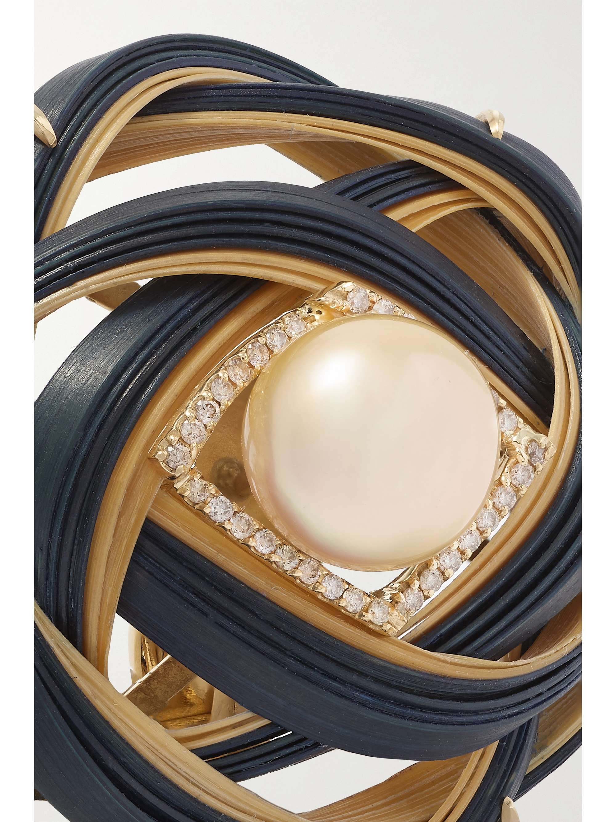 SILVIA FURMANOVICH 18-karat gold, bamboo and multi-stone earrings