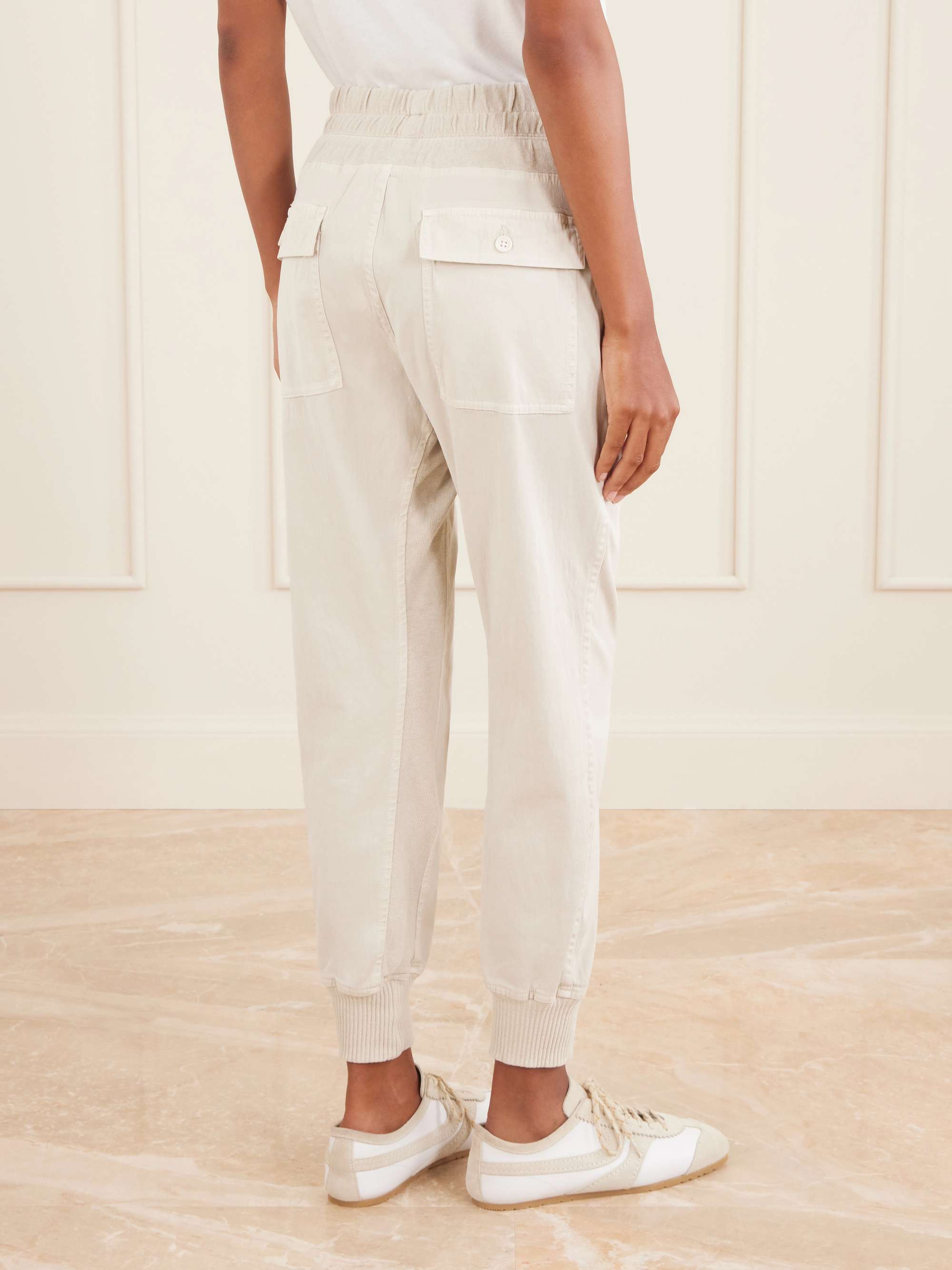 JAMES PERSE 100%リネン ジョガーパンツ ホワイト サイズ2 JAMES PERSE Cotton tapered pants | NET-A-PORTER