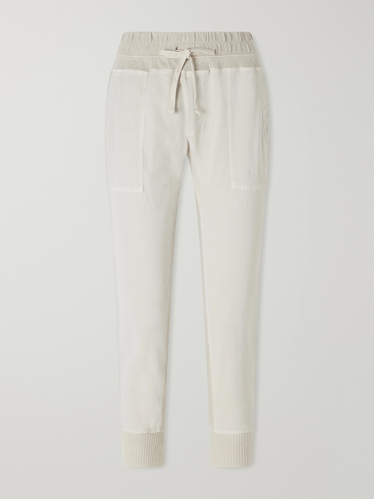James Perse Cotton Tapered Pants In Neutrals