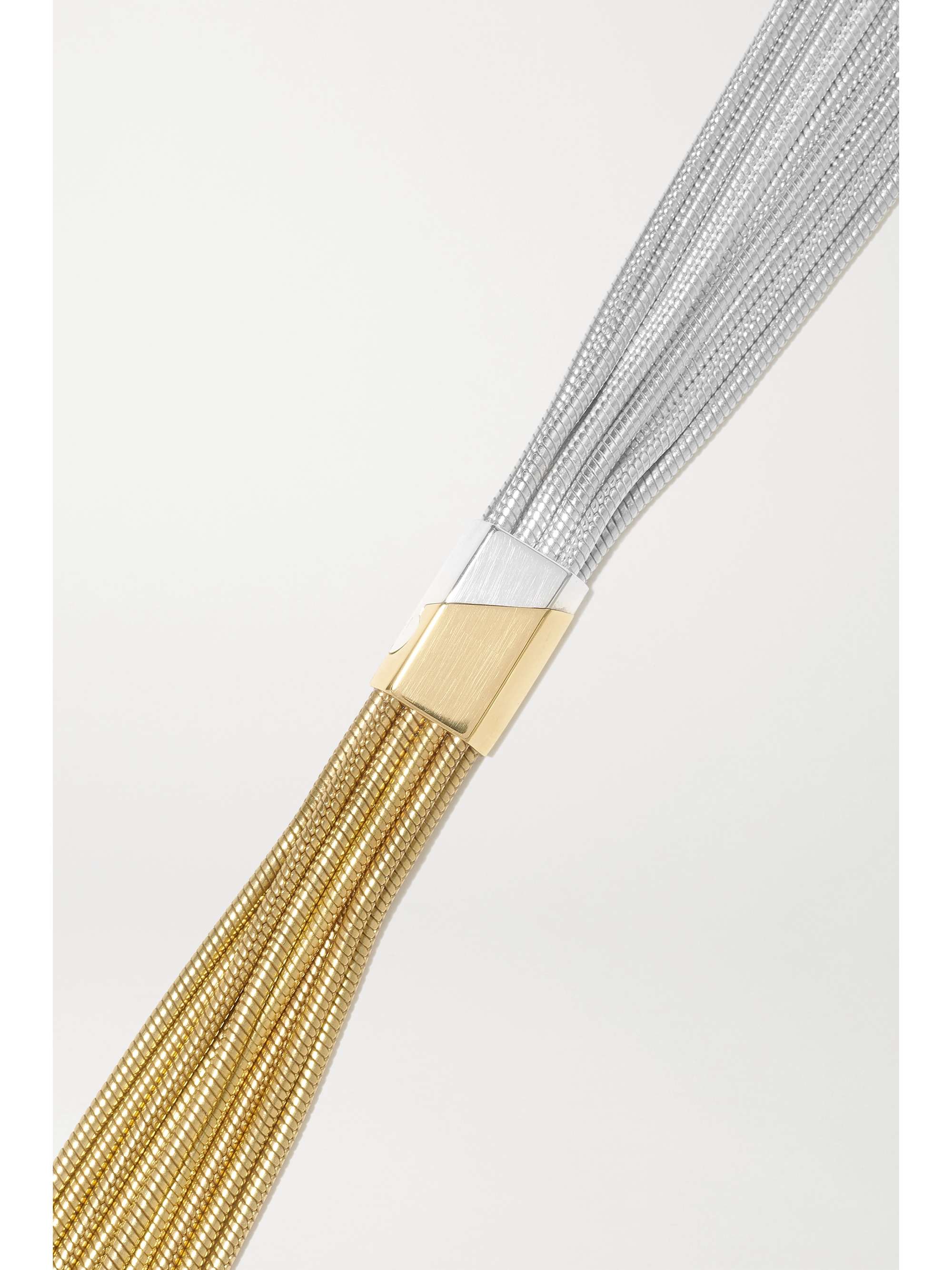 SARAH & SEBASTIAN Feeler gold vermeil and silver necklace