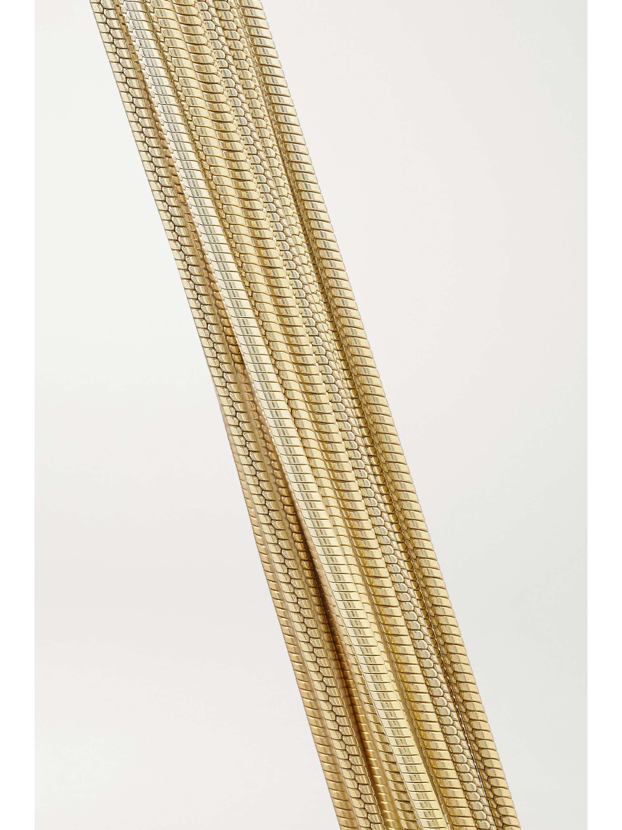 SARAH & SEBASTIAN Feeler gold vermeil and silver necklace