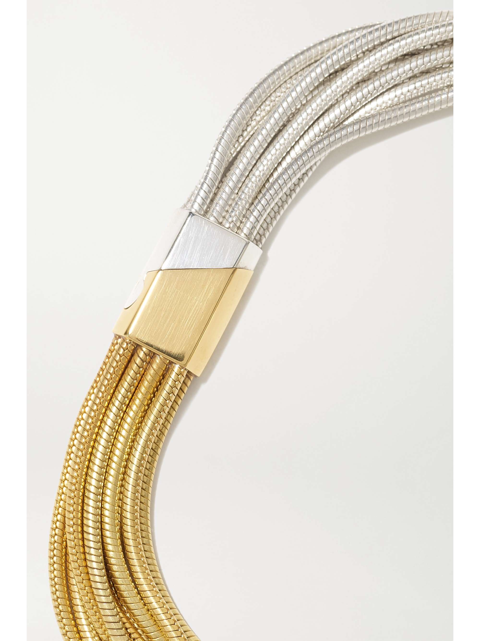 SARAH & SEBASTIAN Feeler gold vermeil and silver bracelet