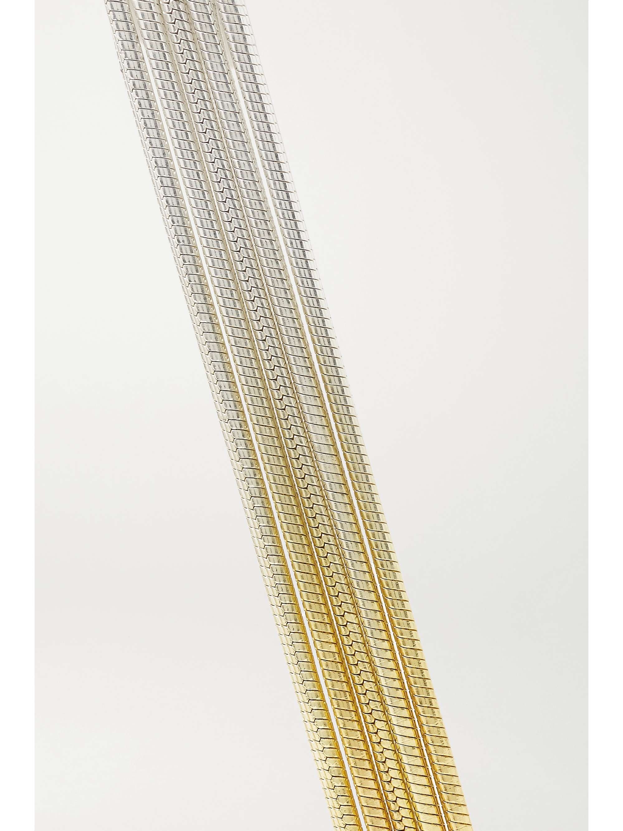 SARAH & SEBASTIAN Feeler gold vermeil and silver earrings
