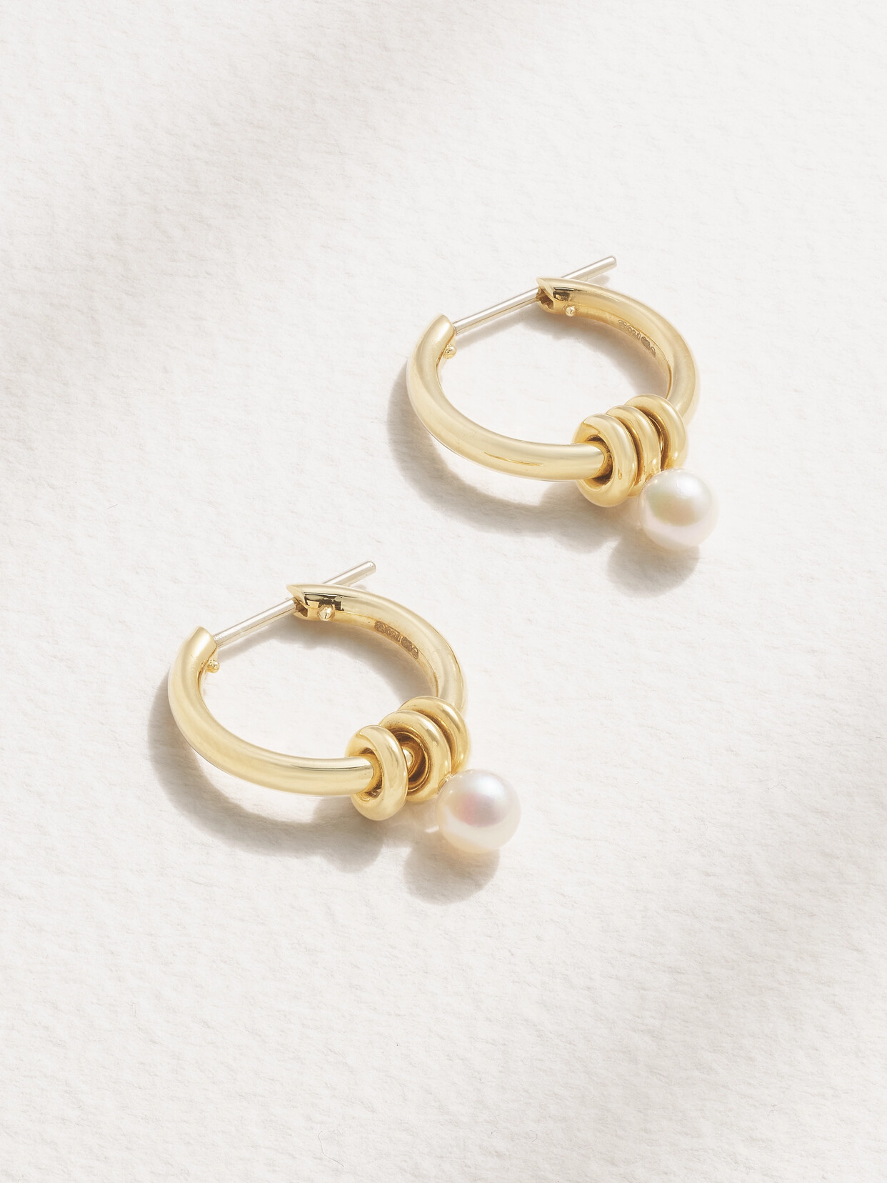 Spinelli Kilcollin - Ara 18-karat Gold Pearl Hoop Earrings - One size