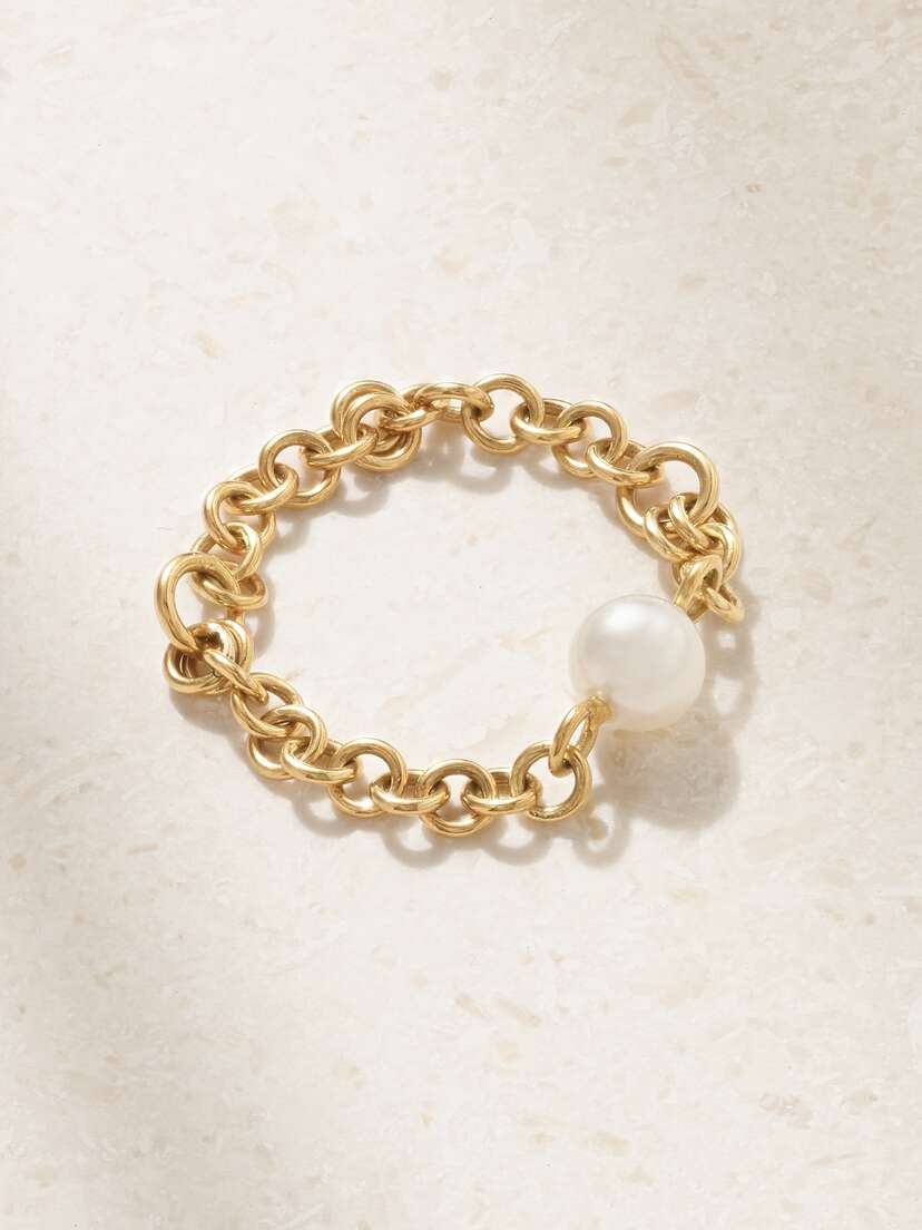 Spinelli Kilcollin Gravity 18-karat Gold Pearl Ring