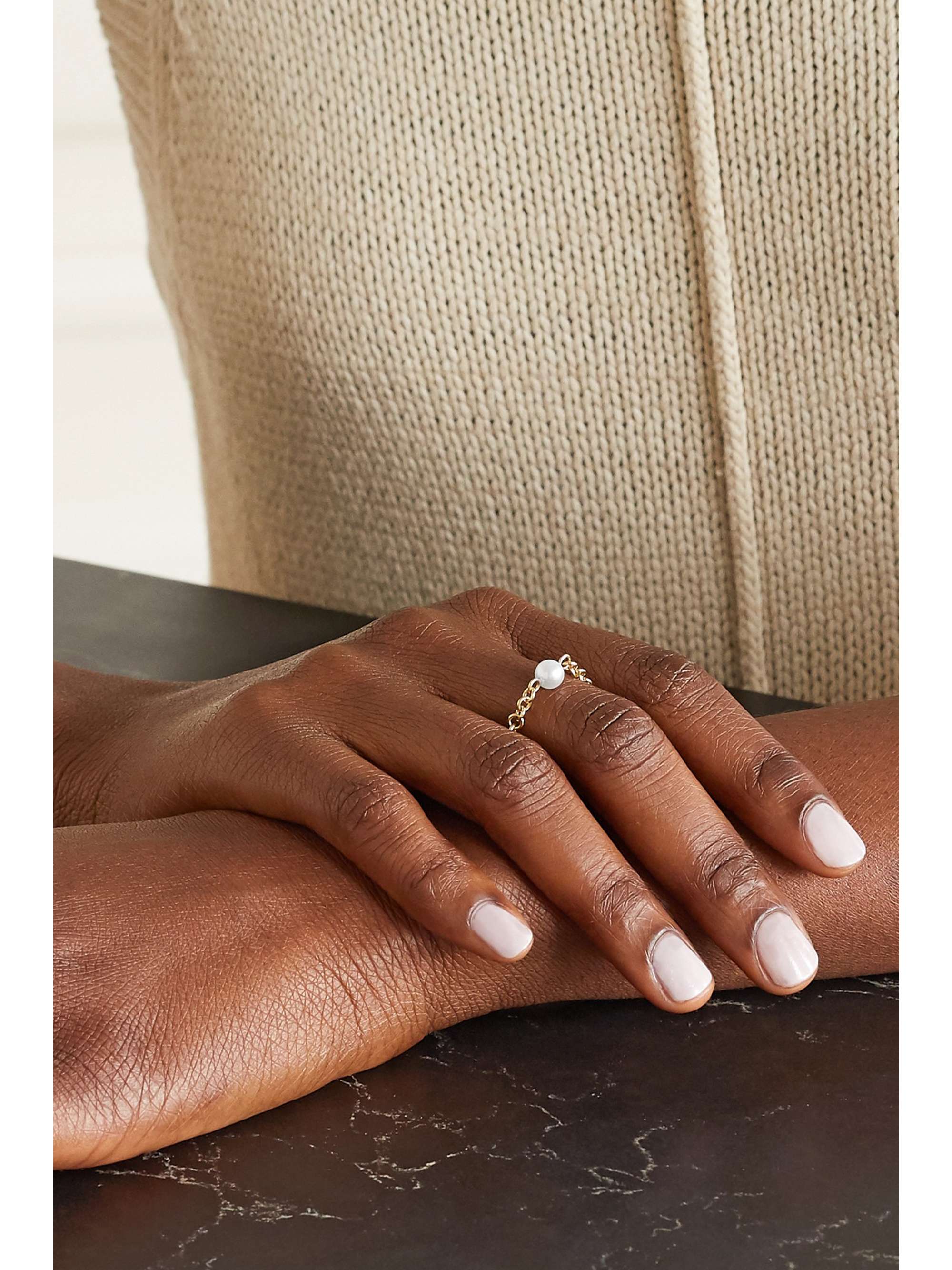 SPINELLI KILCOLLIN Gravity 18-karat gold pearl ring