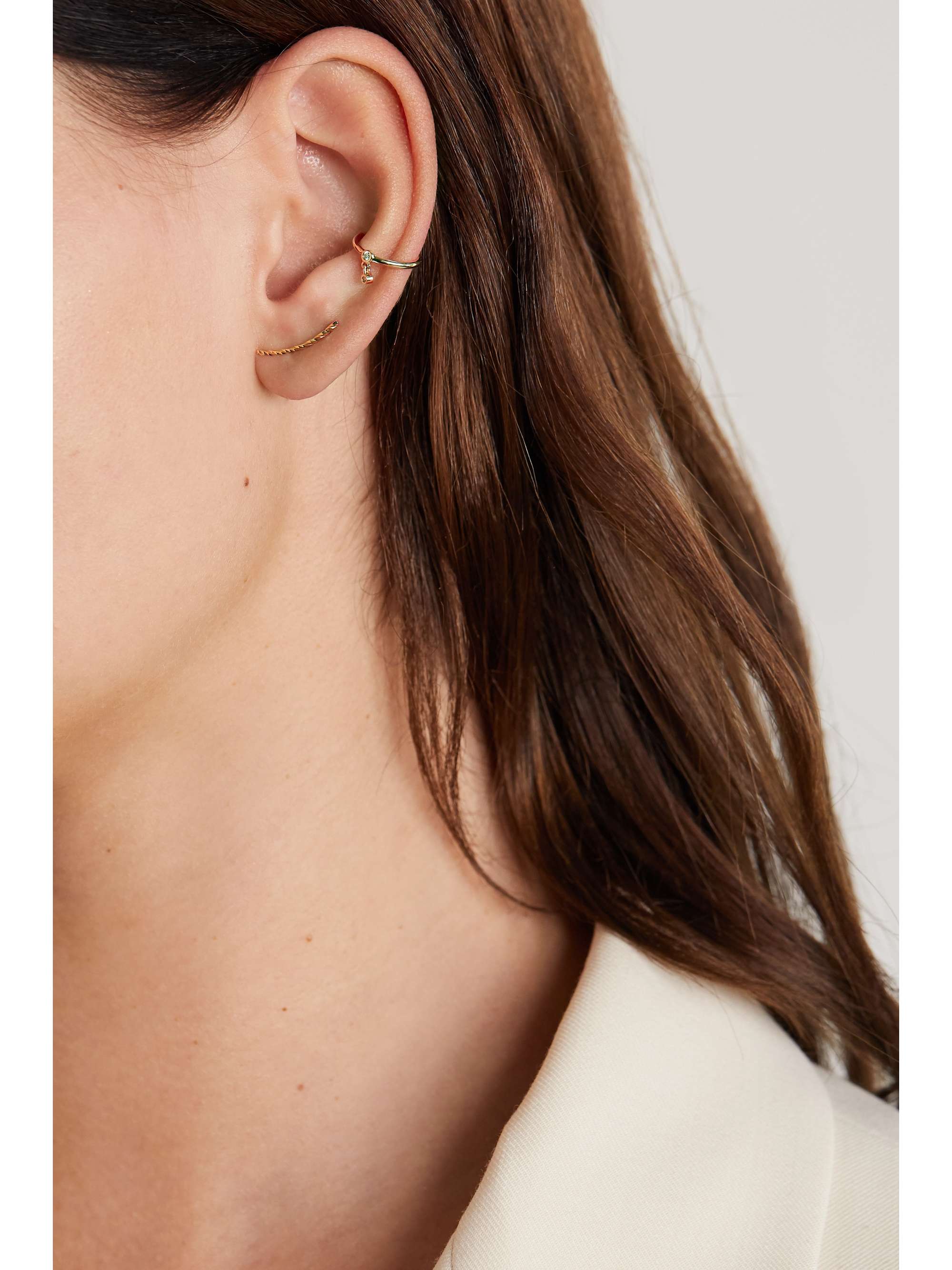 MARIA BLACK Lady gold diamond ear cuff