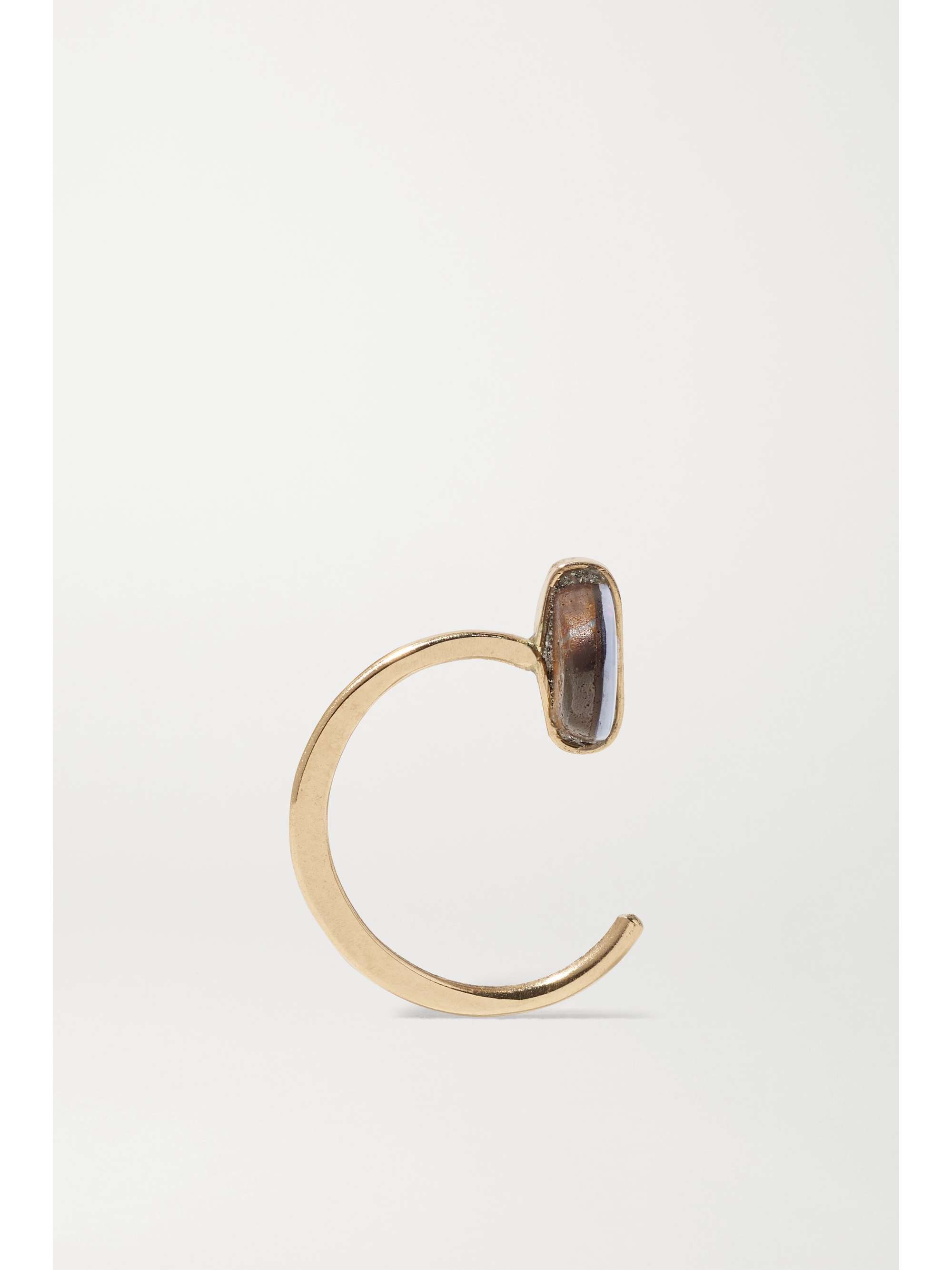MELISSA JOY MANNING 14-karat gold opal hoop earrings