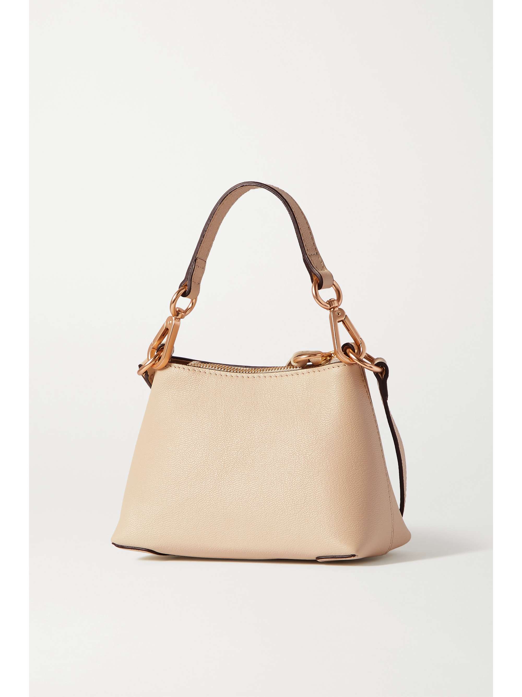 SEE BY CHLOÉ Joan mini textured-leather and suede shoulder bag