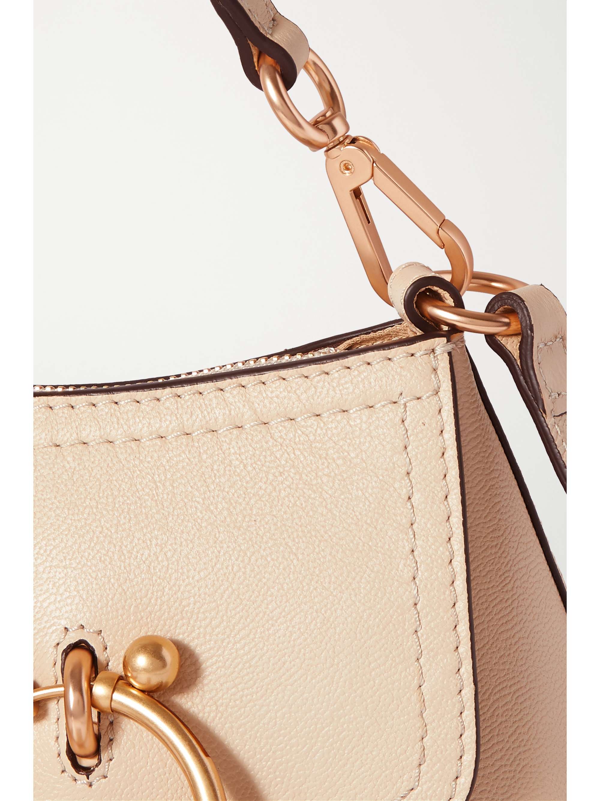 SEE BY CHLOÉ Joan mini textured-leather and suede shoulder bag