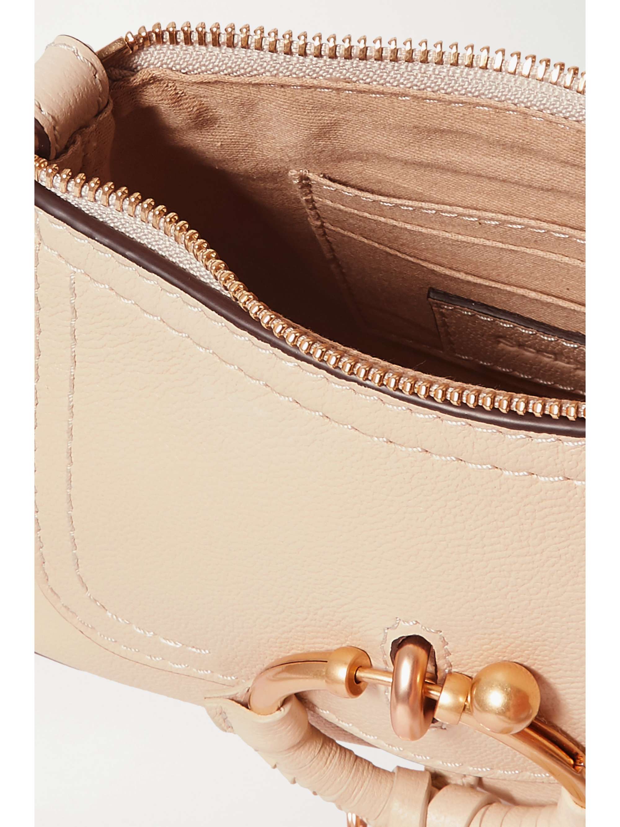 SEE BY CHLOÉ Joan mini textured-leather and suede shoulder bag