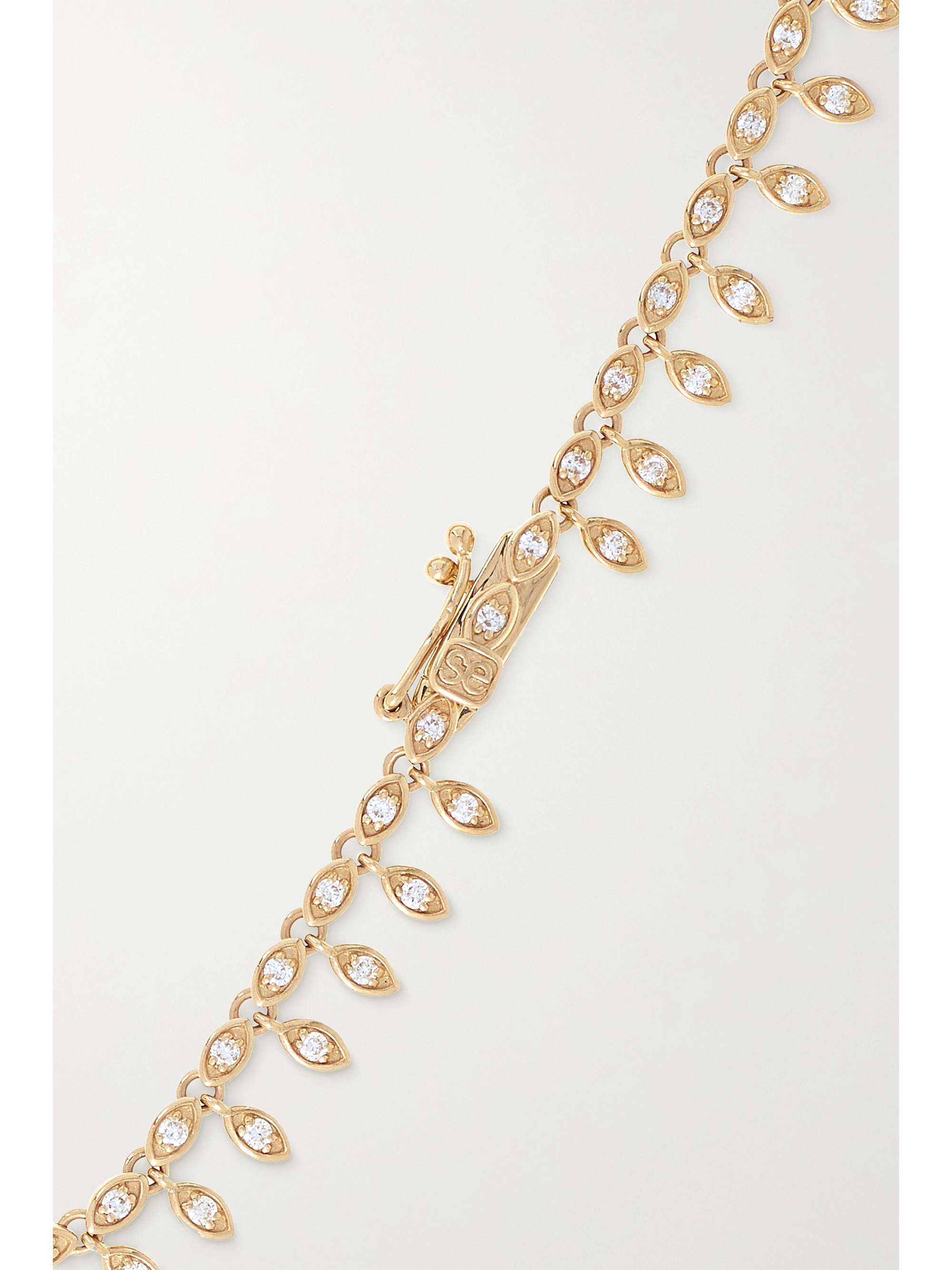 SYDNEY EVAN Evil Eye Eternity 14-karat gold diamond bracelet