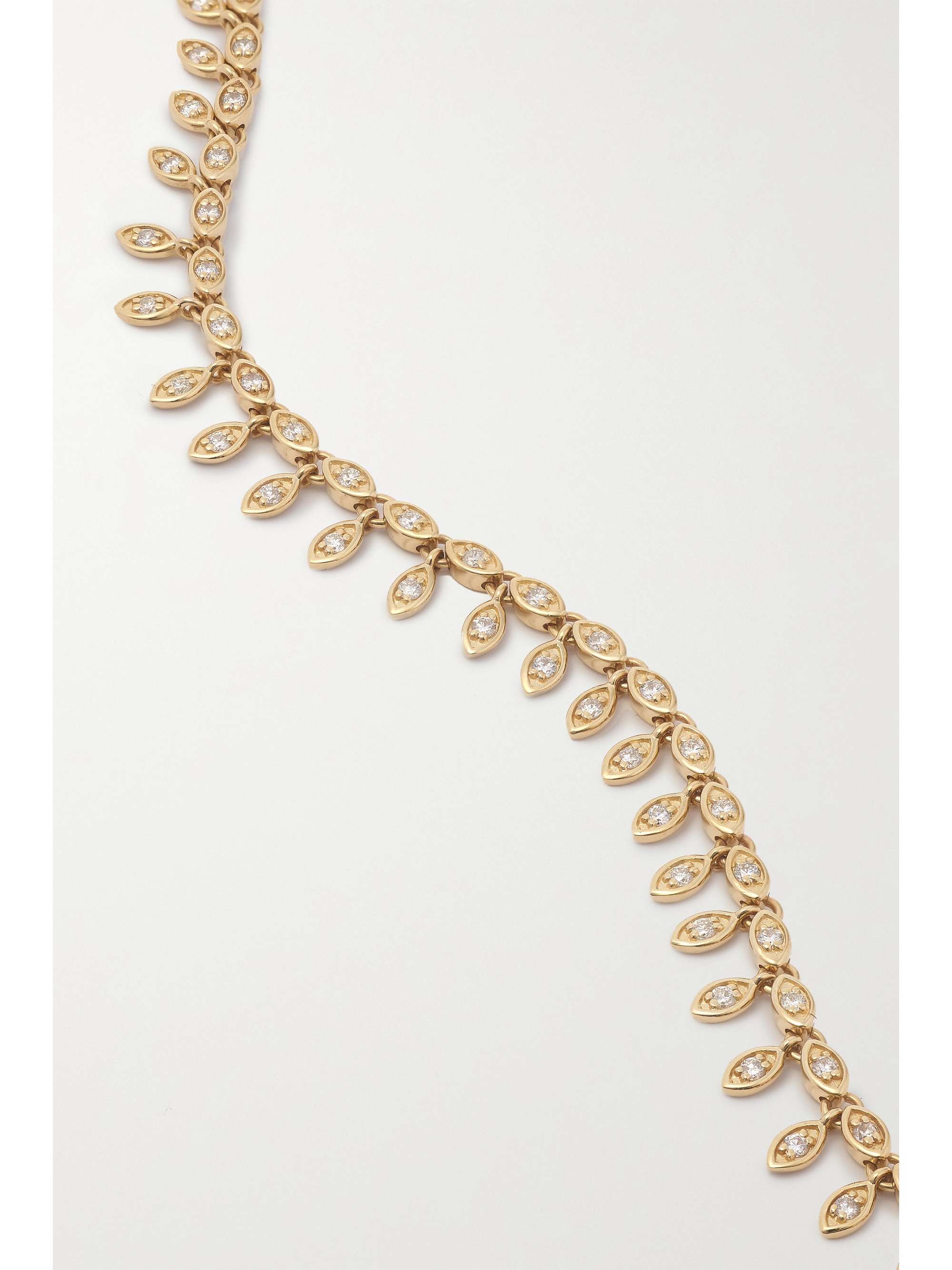 SYDNEY EVAN Evil Eye Eternity 14-karat gold diamond bracelet