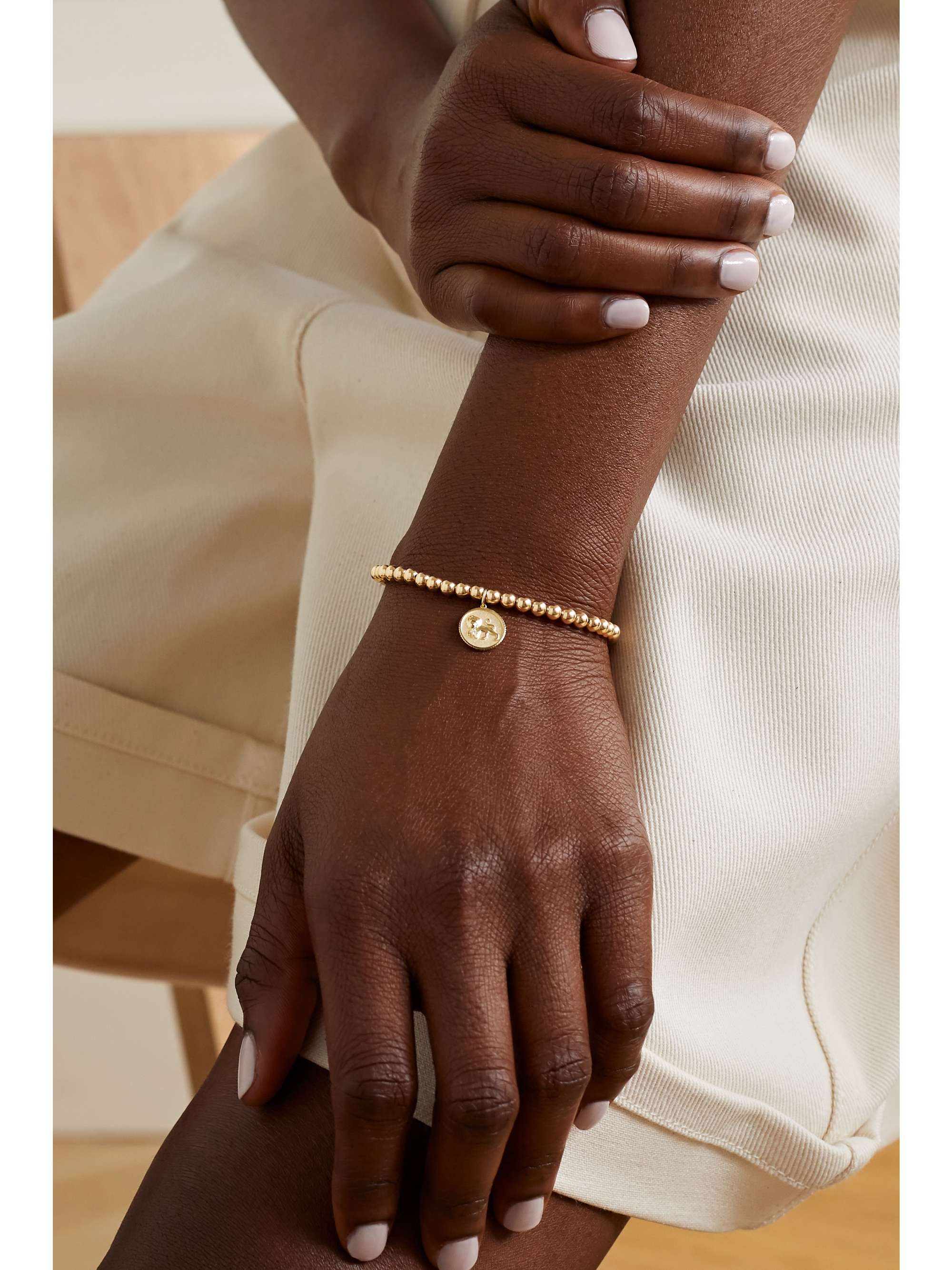 SYDNEY EVAN Capricorn 14-karat gold diamond bracelet