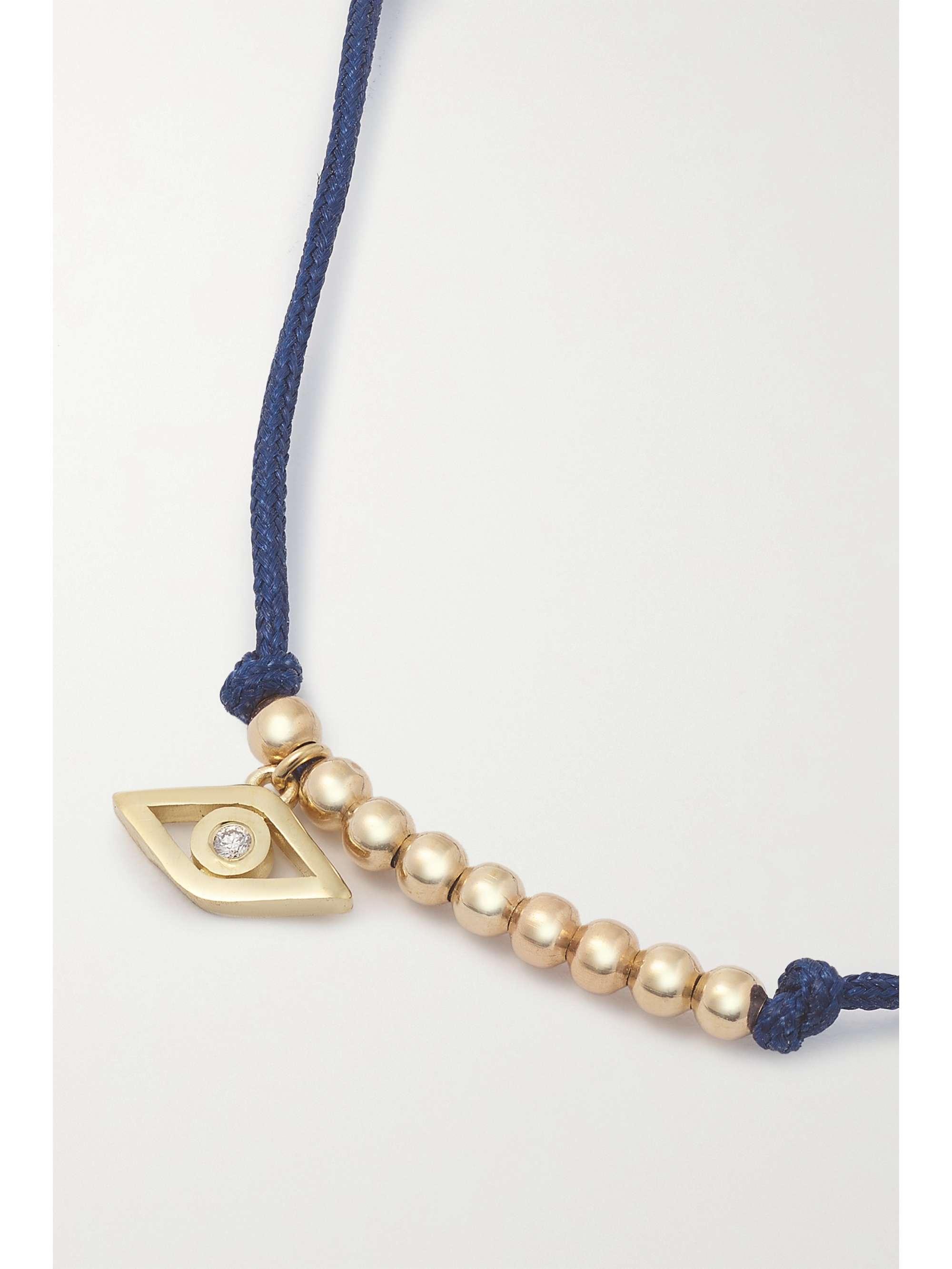 SYDNEY EVAN Palm Tree 14-karat gold cord bracelet