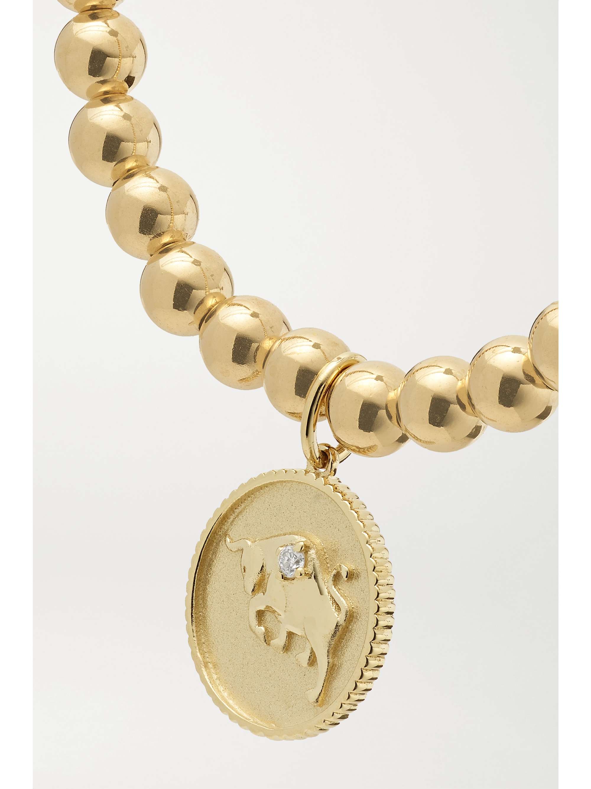 SYDNEY EVAN Taurus 14-karat gold diamond bracelet