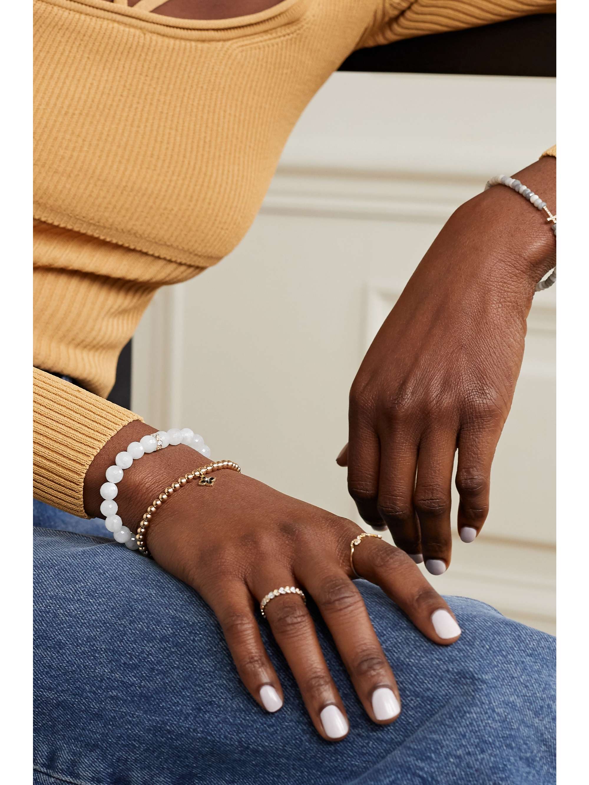 SYDNEY EVAN Bracelet en or 14 carats (585/1000), opales et diamants