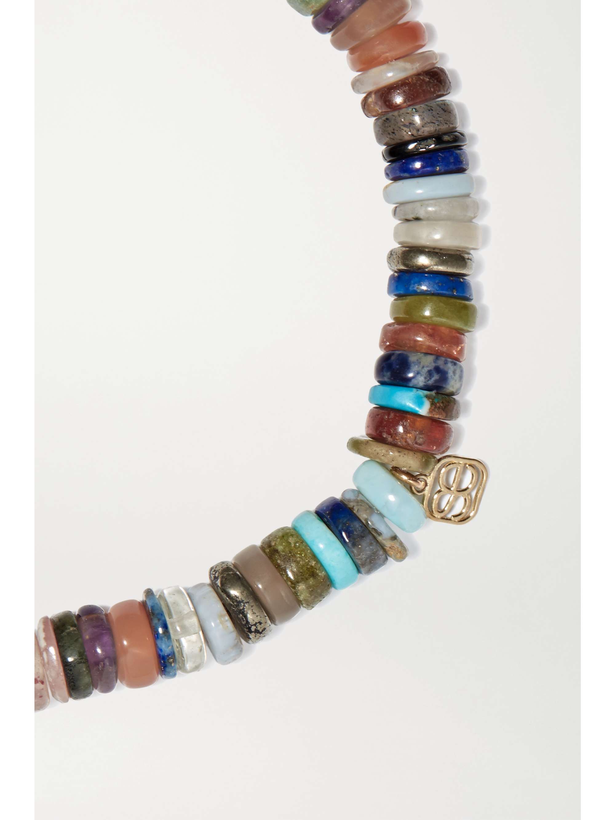 SYDNEY EVAN Palm Tree 14-karat gold multi-stone bracelet