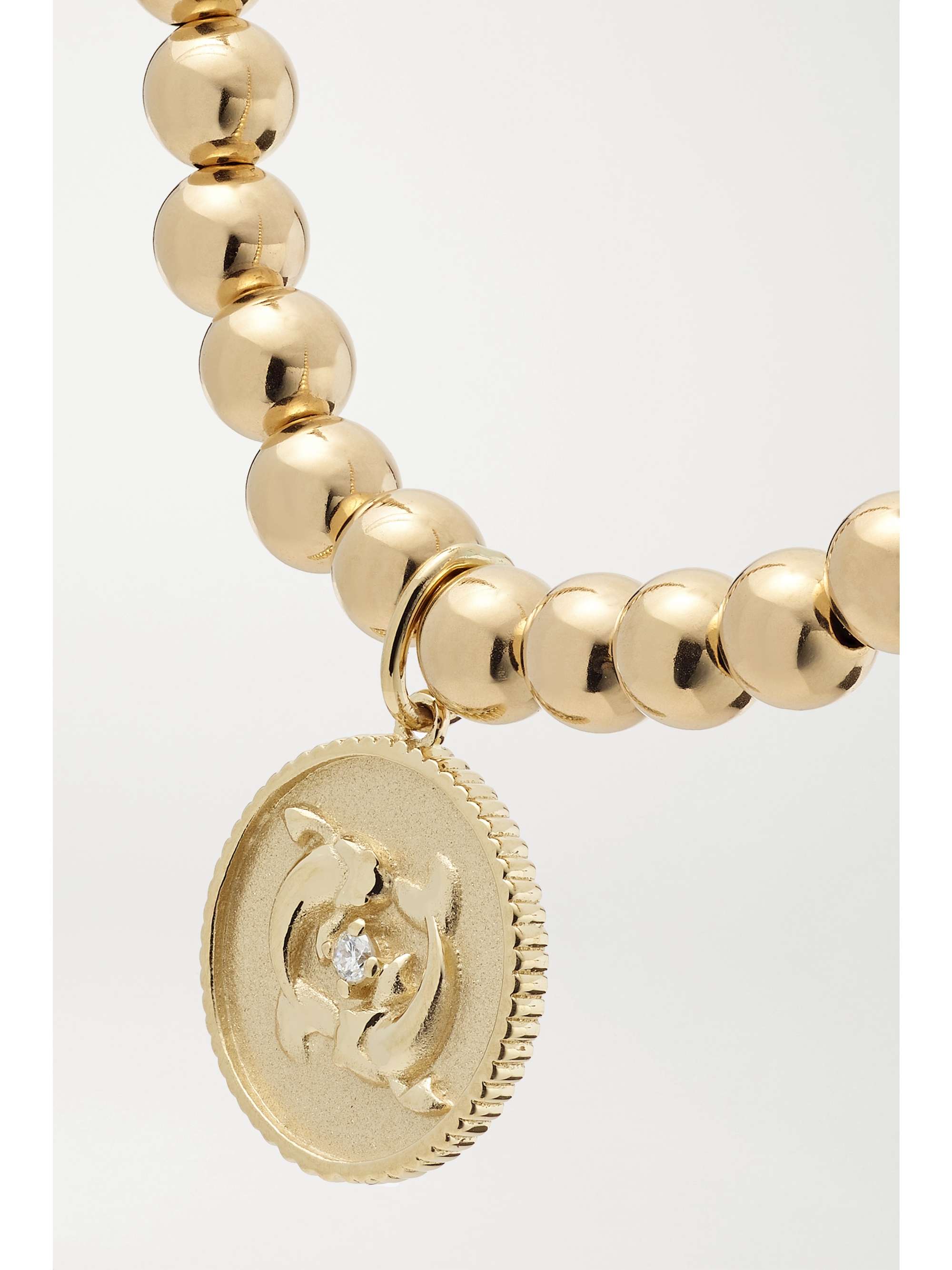 SYDNEY EVAN Pisces 14-karat gold diamond bracelet