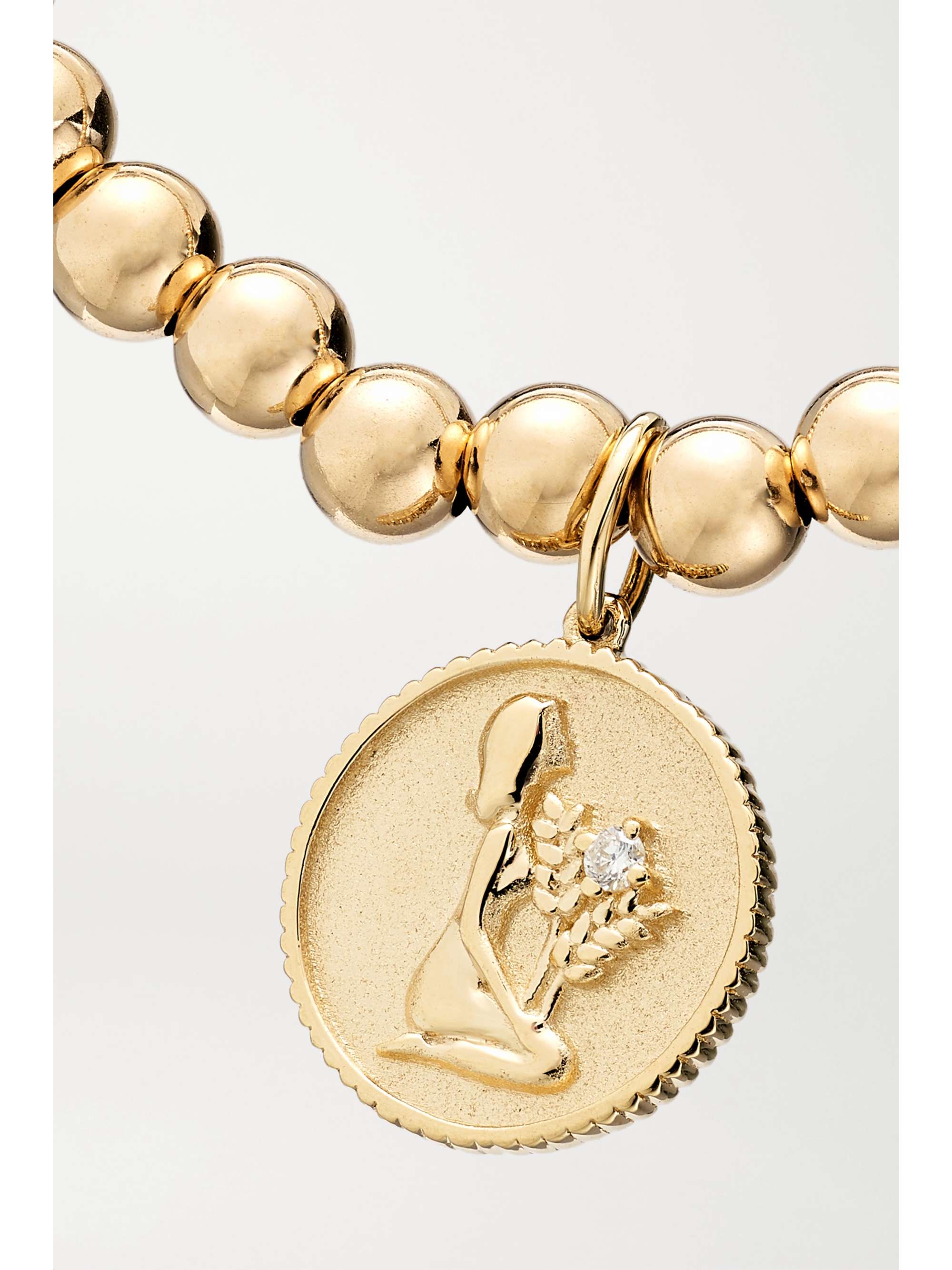 SYDNEY EVAN Capricorn 14-karat gold diamond bracelet