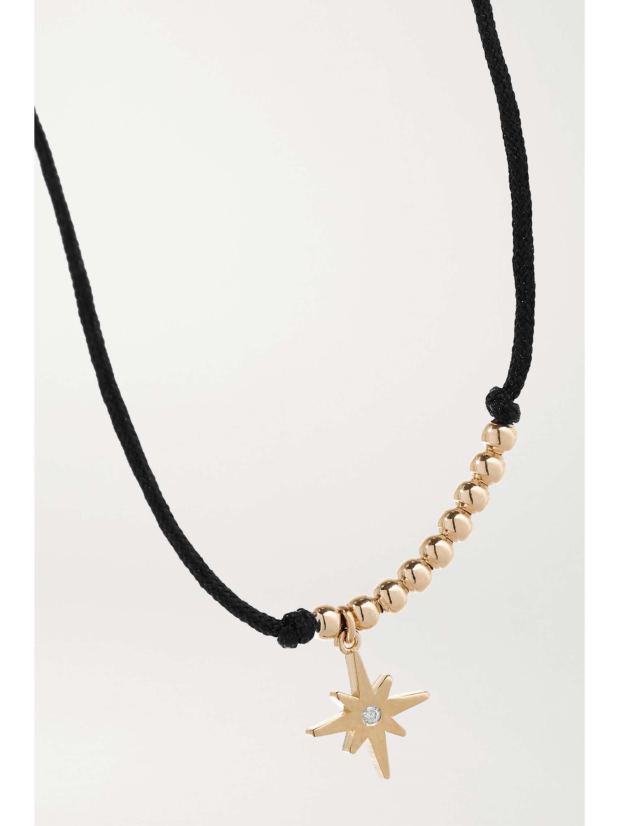 SYDNEY EVAN Palm Tree 14-karat gold cord bracelet