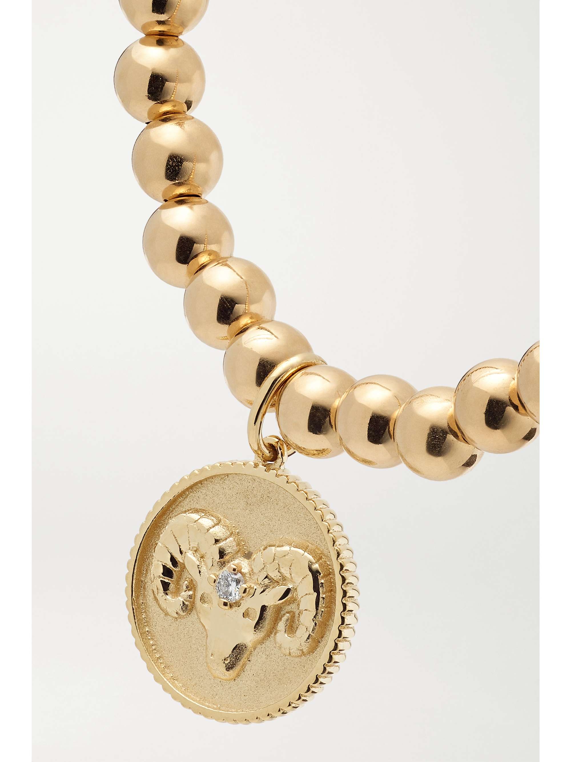SYDNEY EVAN Capricorn 14-karat gold diamond bracelet