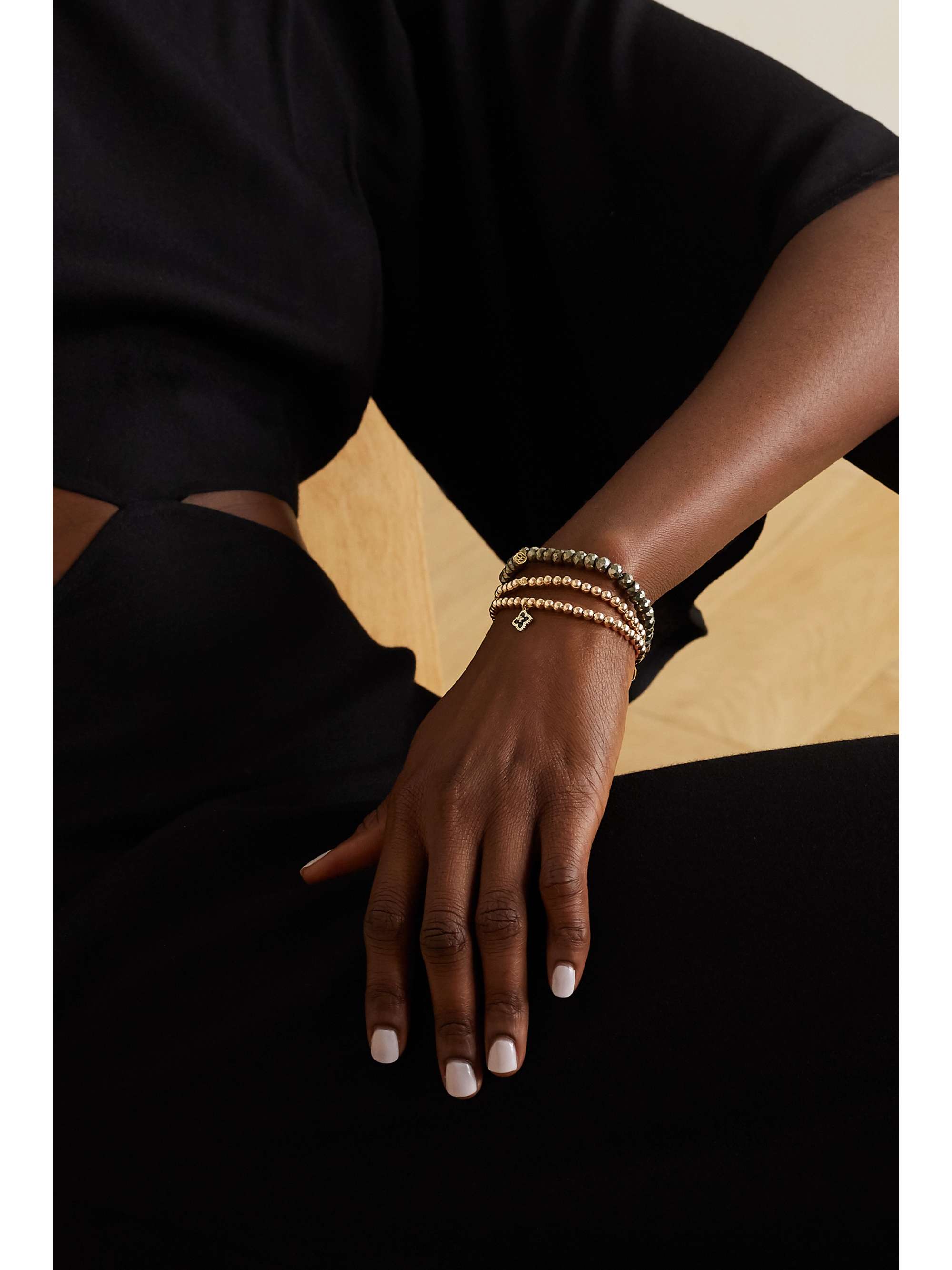 SYDNEY EVAN Bracelet en or 14 carats (585/1000), émail et diamant