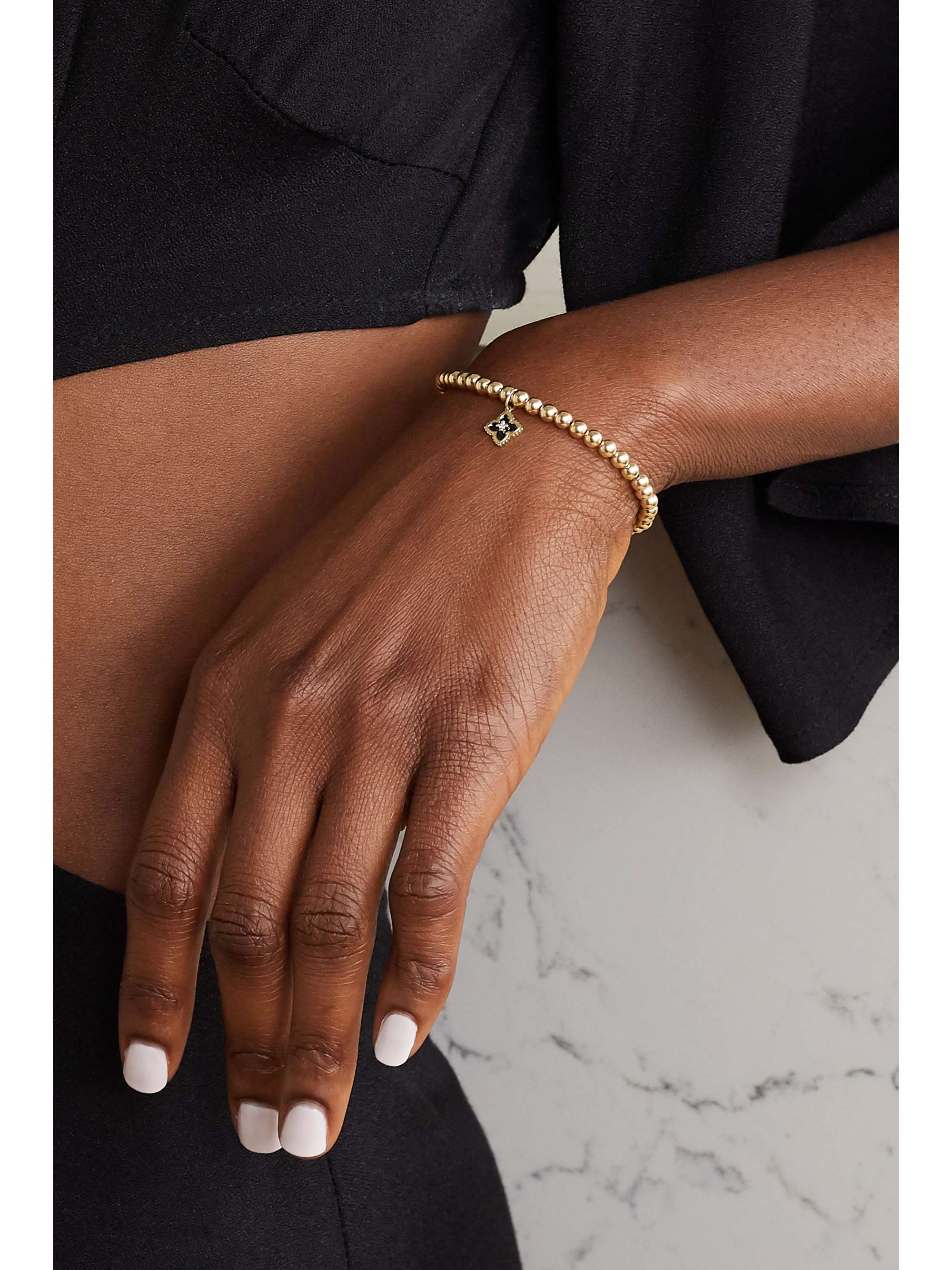 SYDNEY EVAN Bracelet en or 14 carats (585/1000), émail et diamant