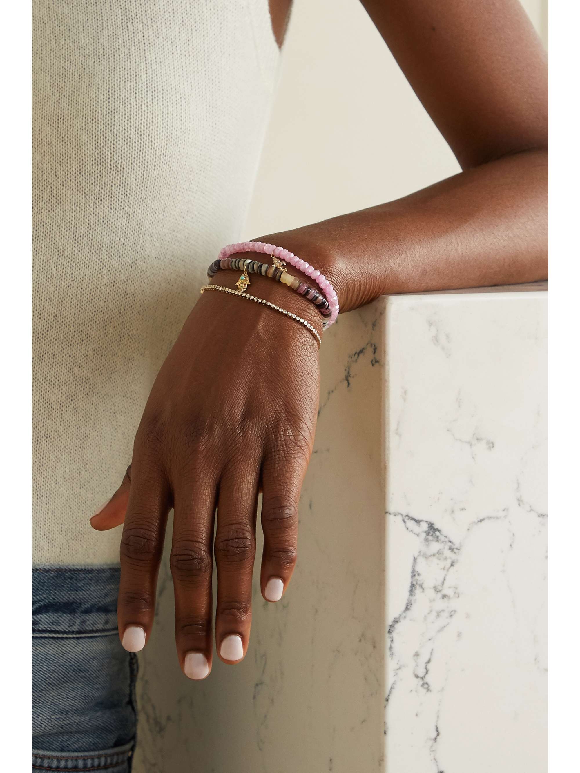 SYDNEY EVAN Bracelet en or 14 carats (585/1000) et diamants