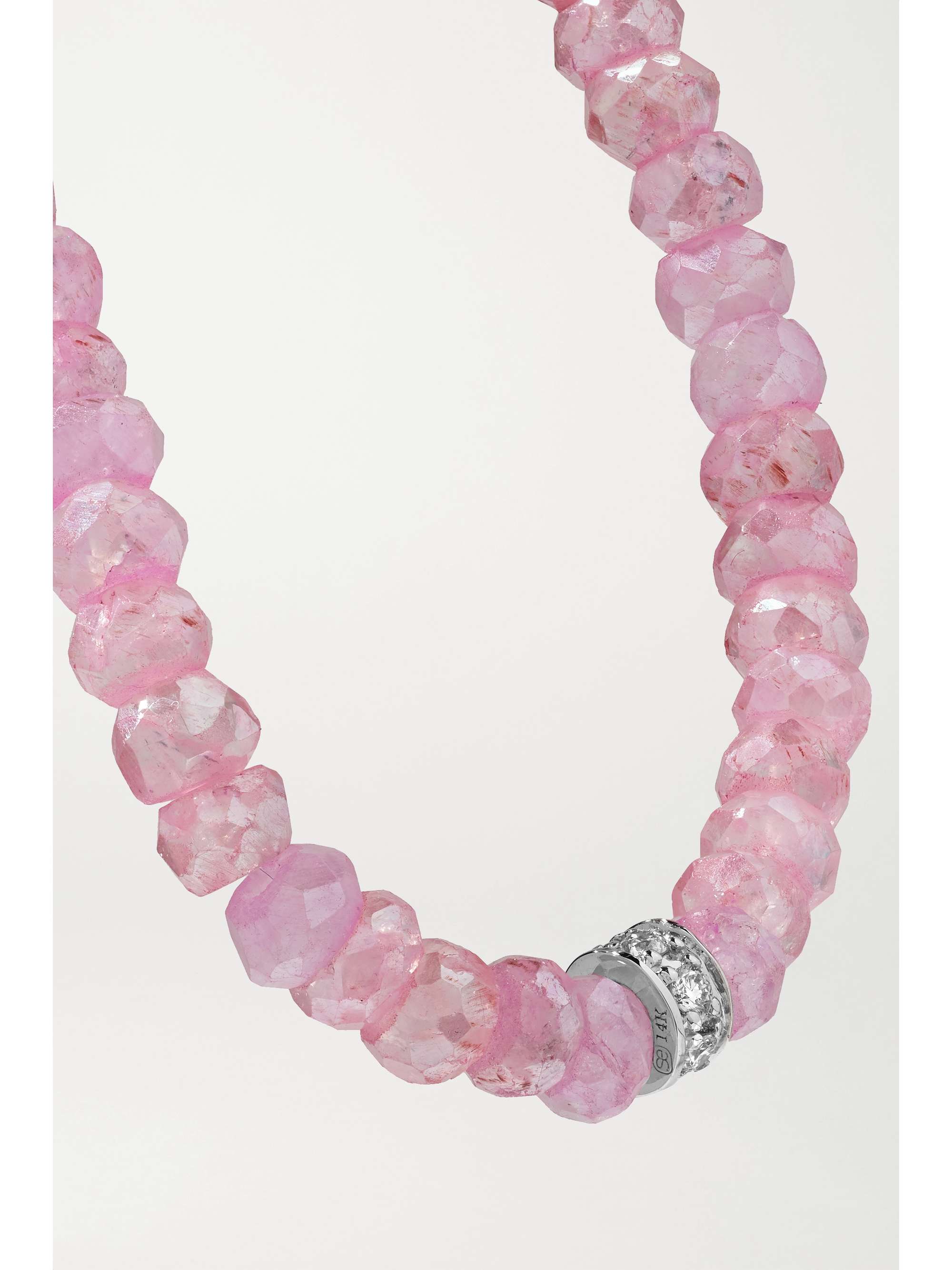 SYDNEY EVAN 14-karat gold, grapolite and diamond bracelet