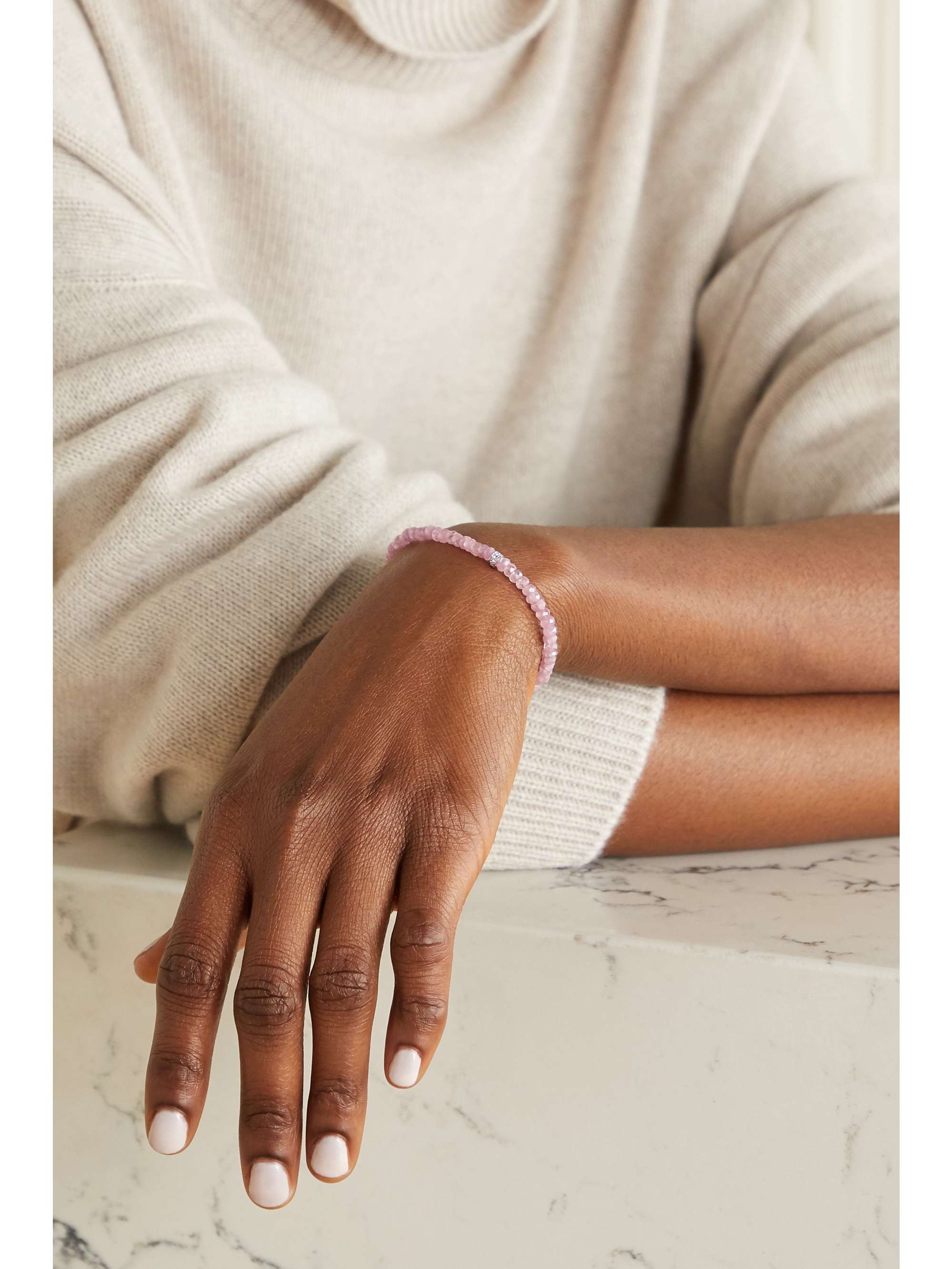 SYDNEY EVAN 14-karat gold, grapolite and diamond bracelet