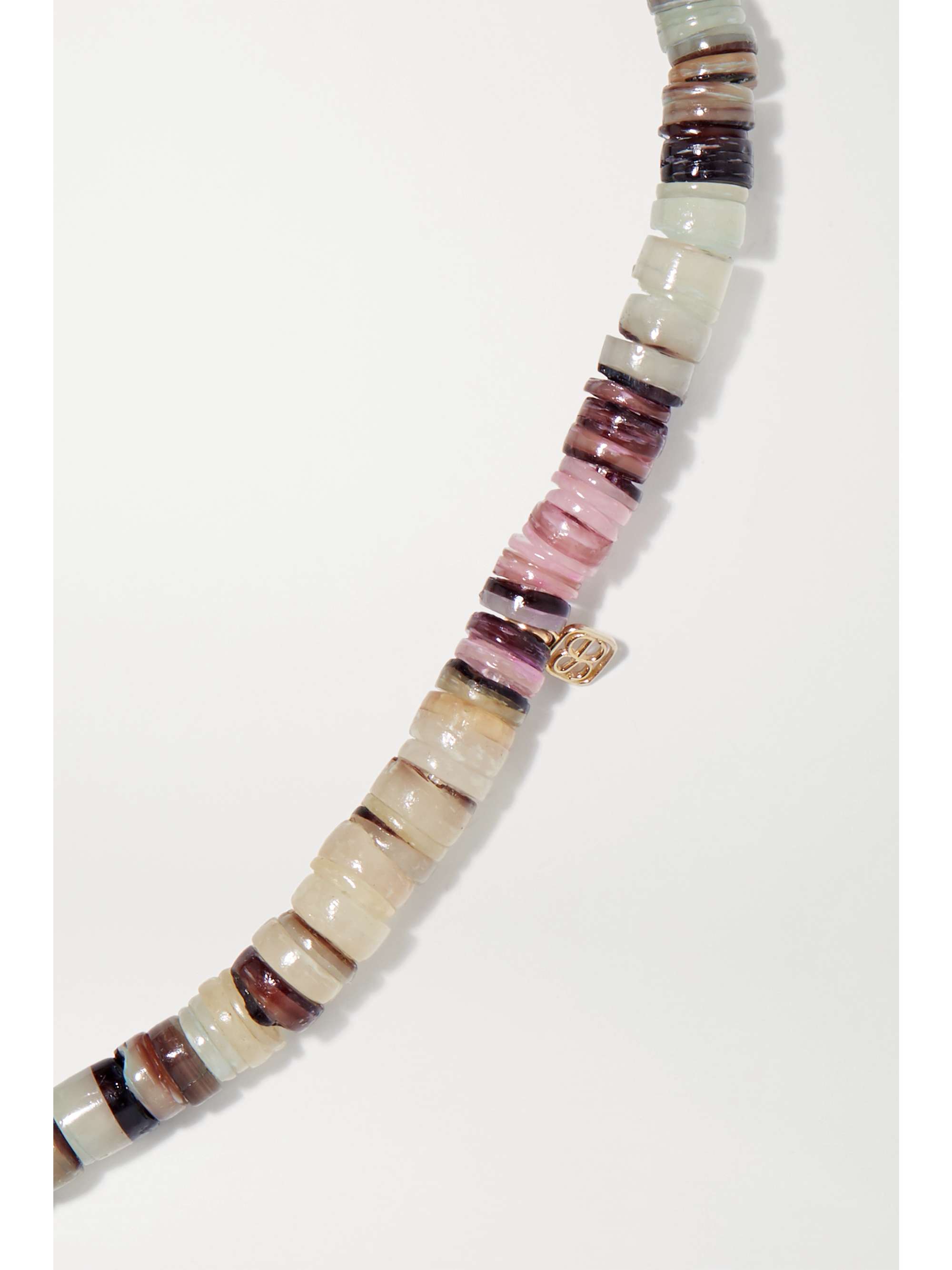 SYDNEY EVAN Palm Tree 14-karat gold multi-stone bracelet
