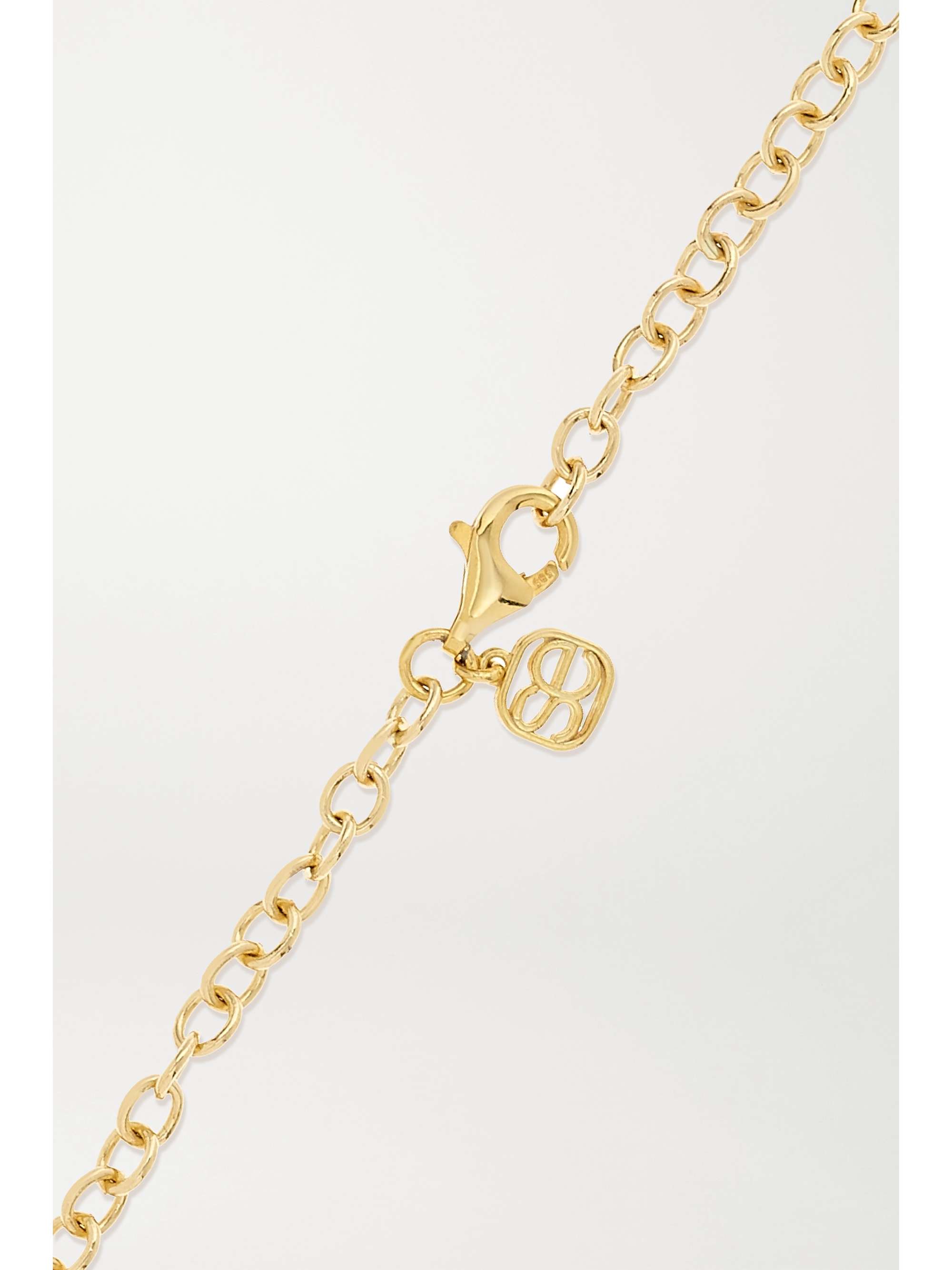 SYDNEY EVAN Large Evil Eye 14-karat gold, diamond and turquoise anklet