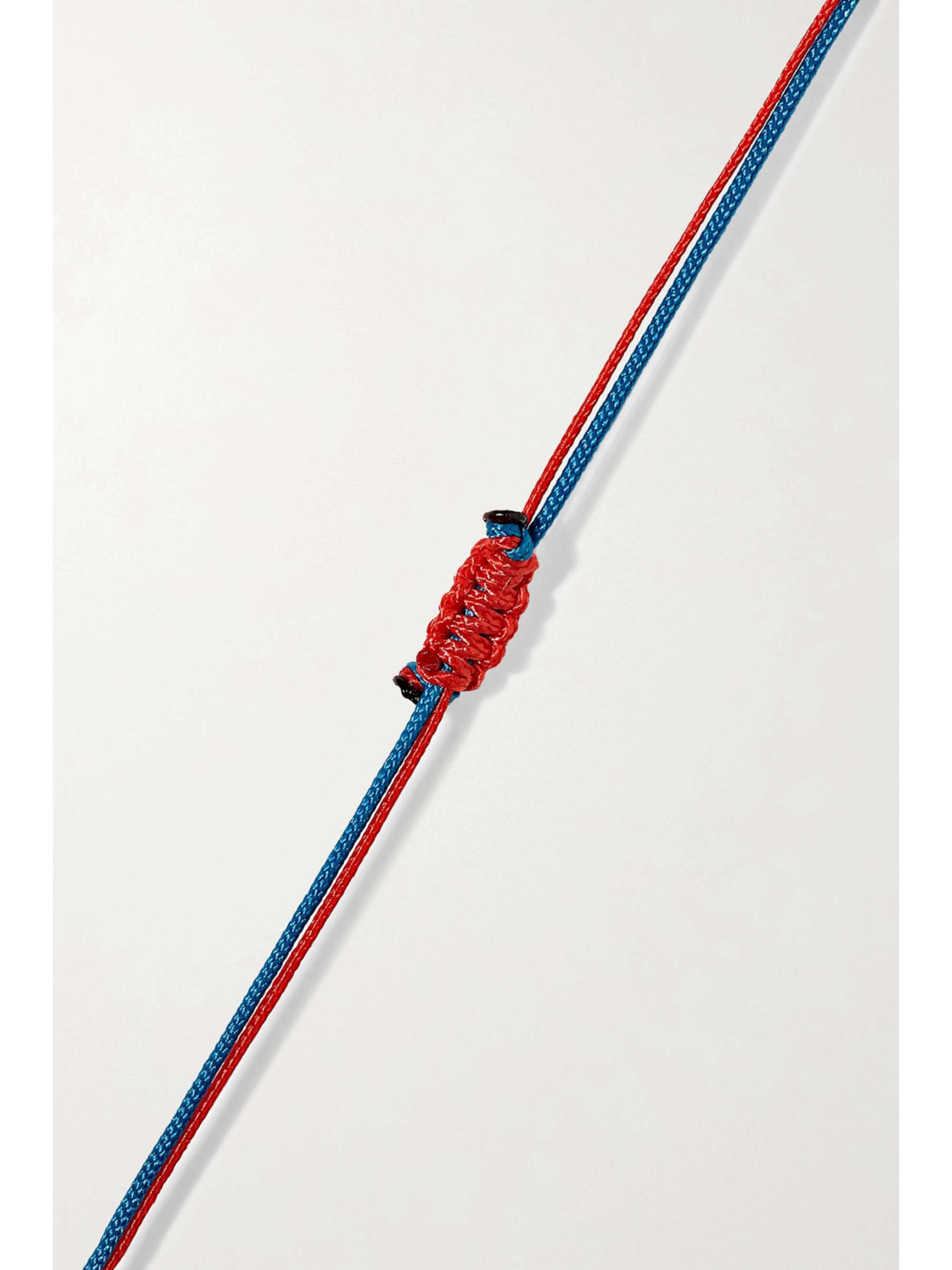 LITO Tu Es Partout 14-karat gold, macramé and enamel bracelet