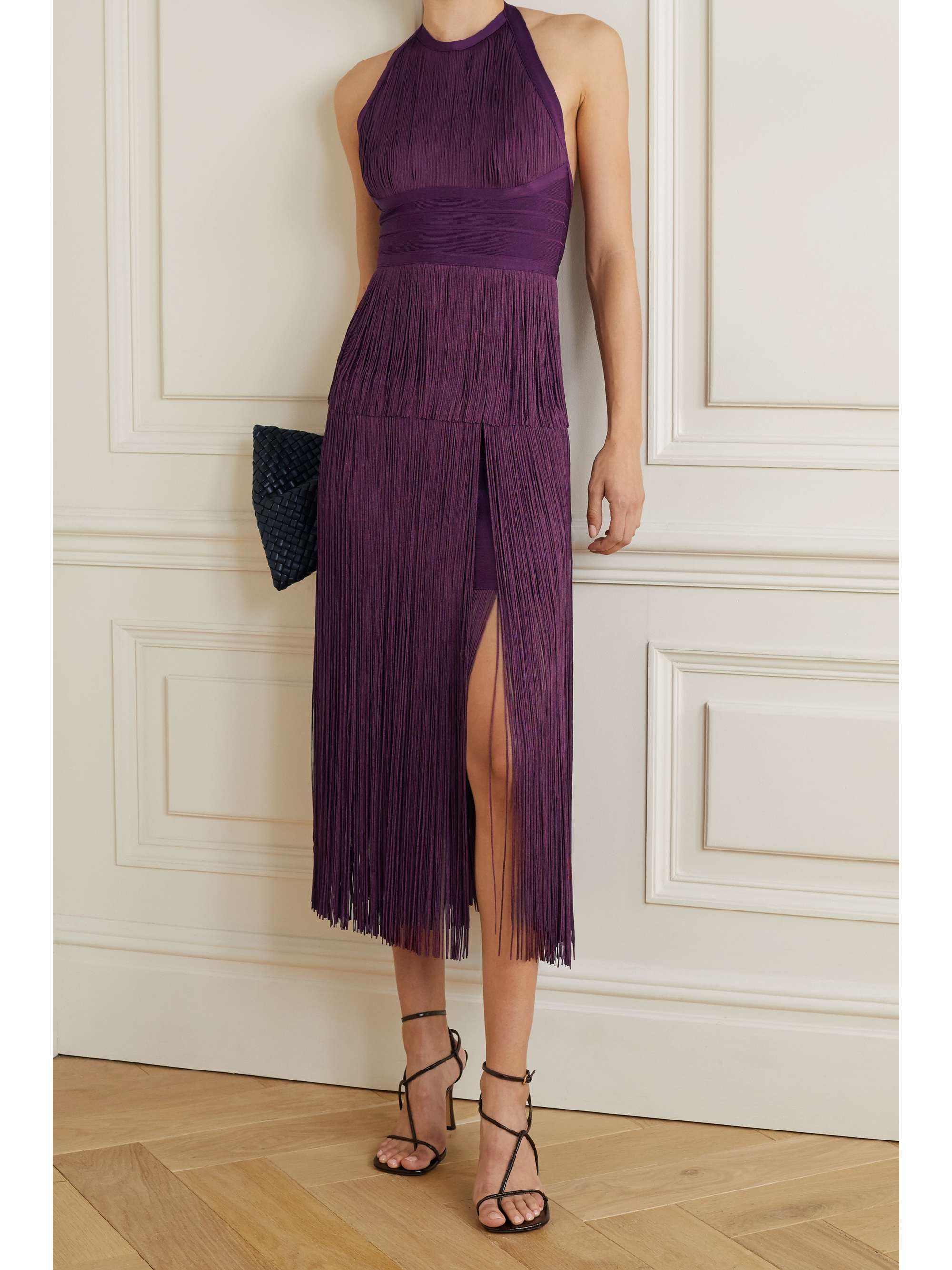 herve leger dress fringe