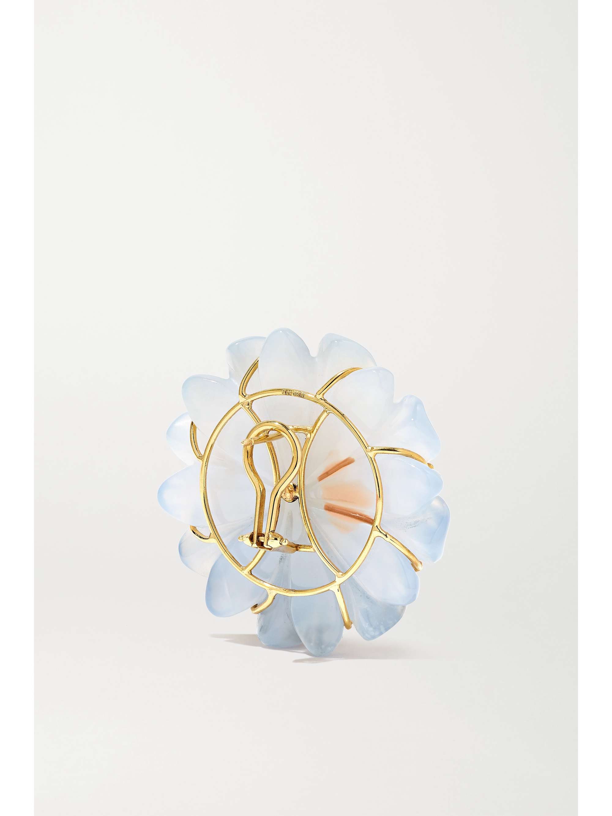 BRENT NEALE Large Sputnik 18-karat gold, quartz and sapphire earrings