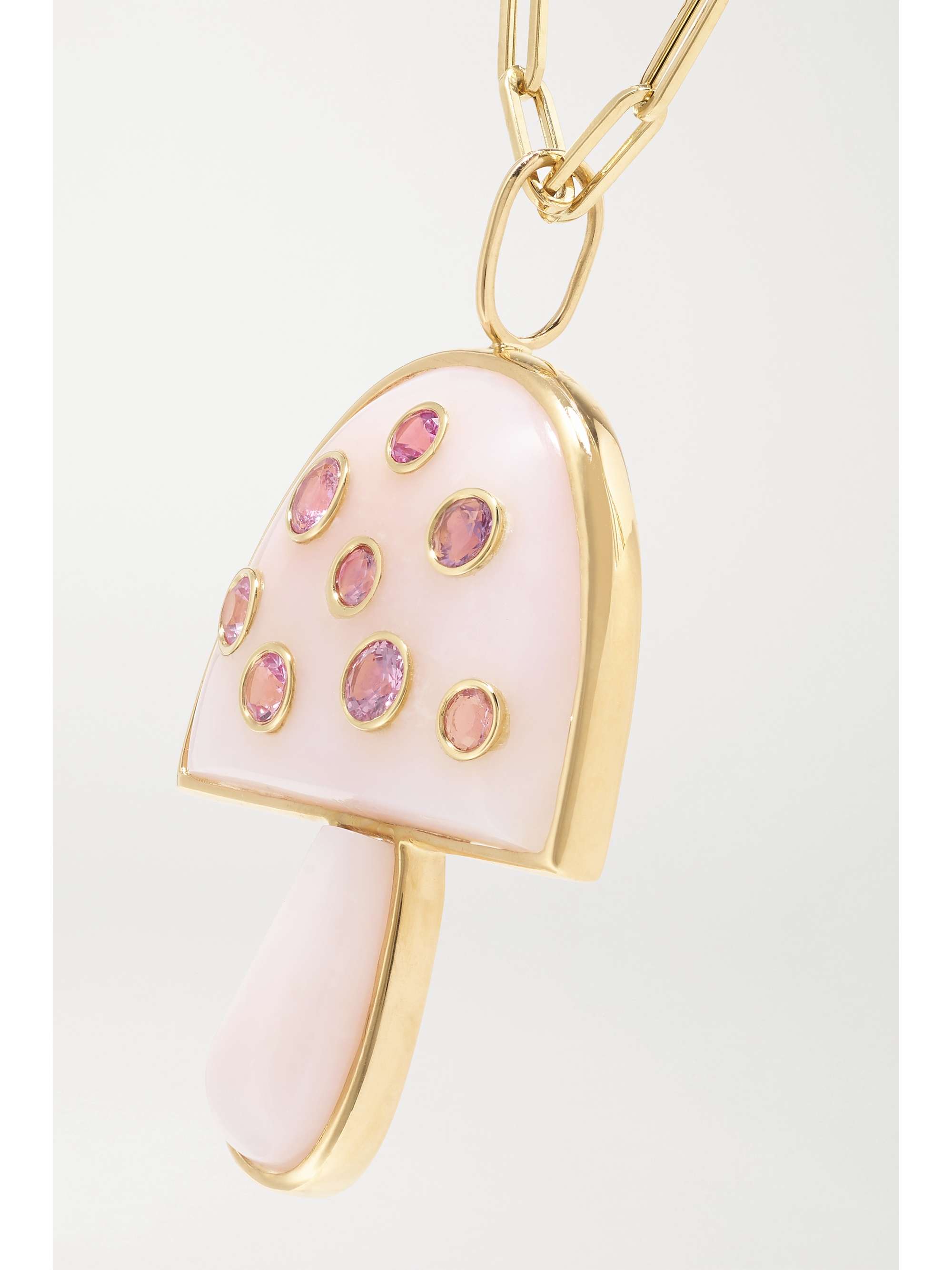 BRENT NEALE Magic Mushroom 18-karat gold multi-stone necklace