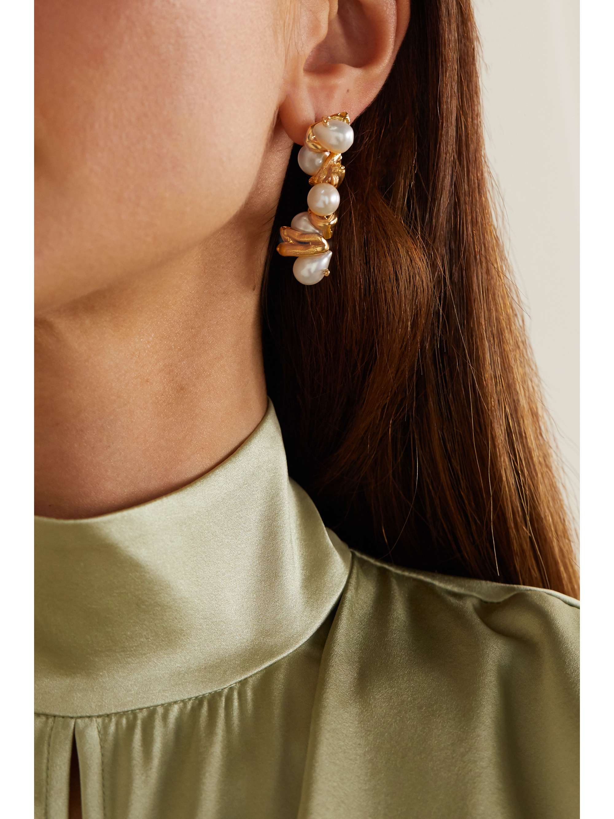 ALIGHIERI The Calliope gold-plated pearl earrings