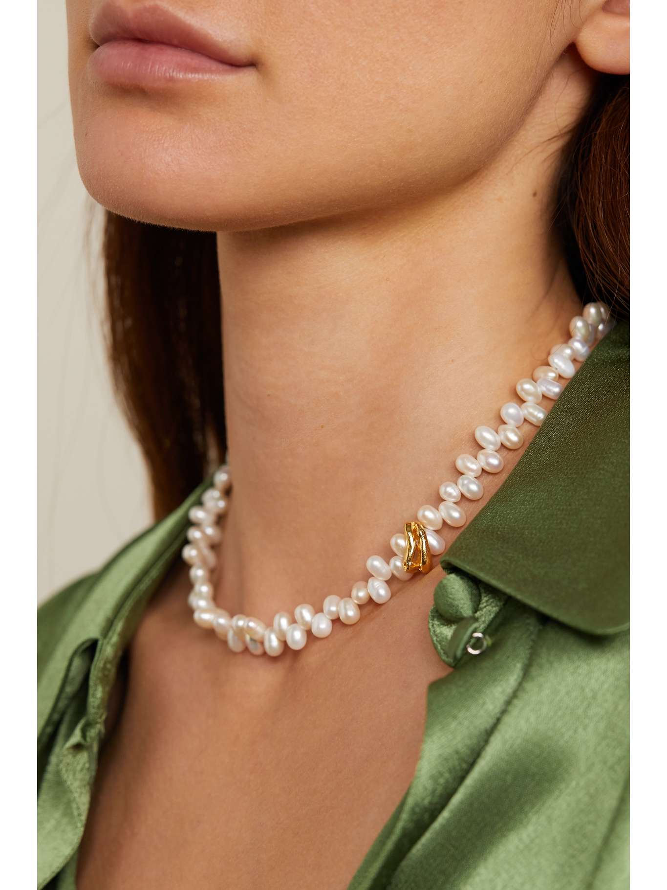 ALIGHIERI La Calliope gold-plated pearl necklace