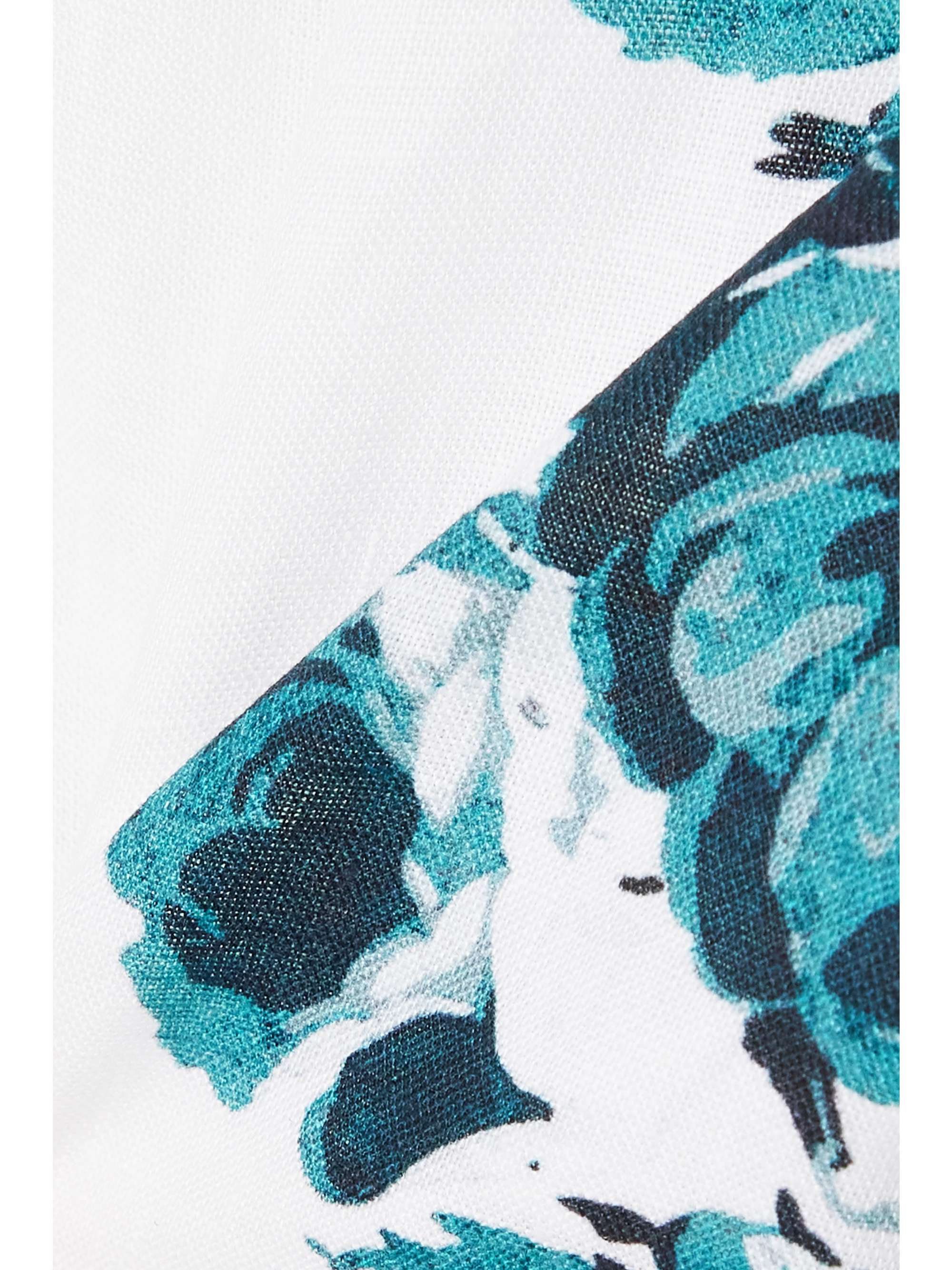 ERDEM Romi cropped floral-print linen top
