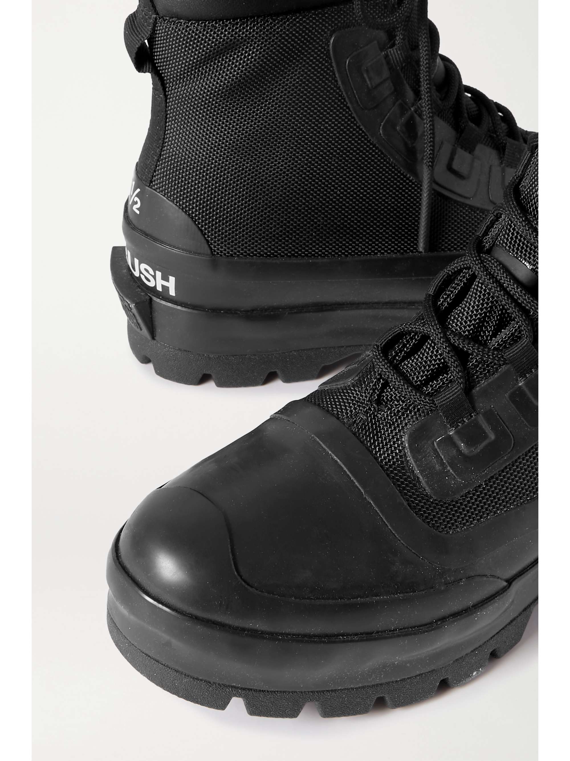 CONVERSE + AMBUSH CTAS Duck leather-trimmed canvas ankle boots