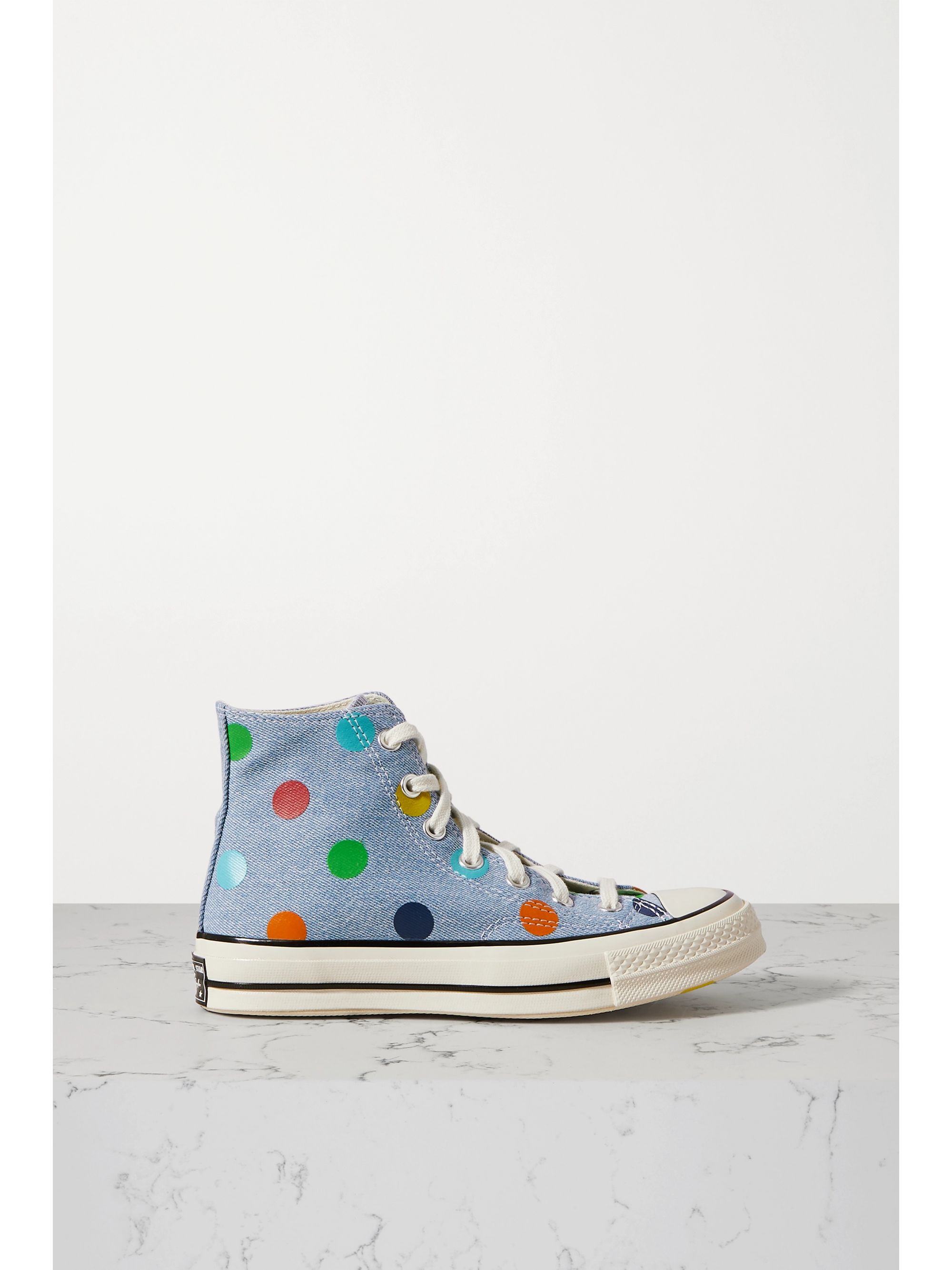 polka dot converse high tops