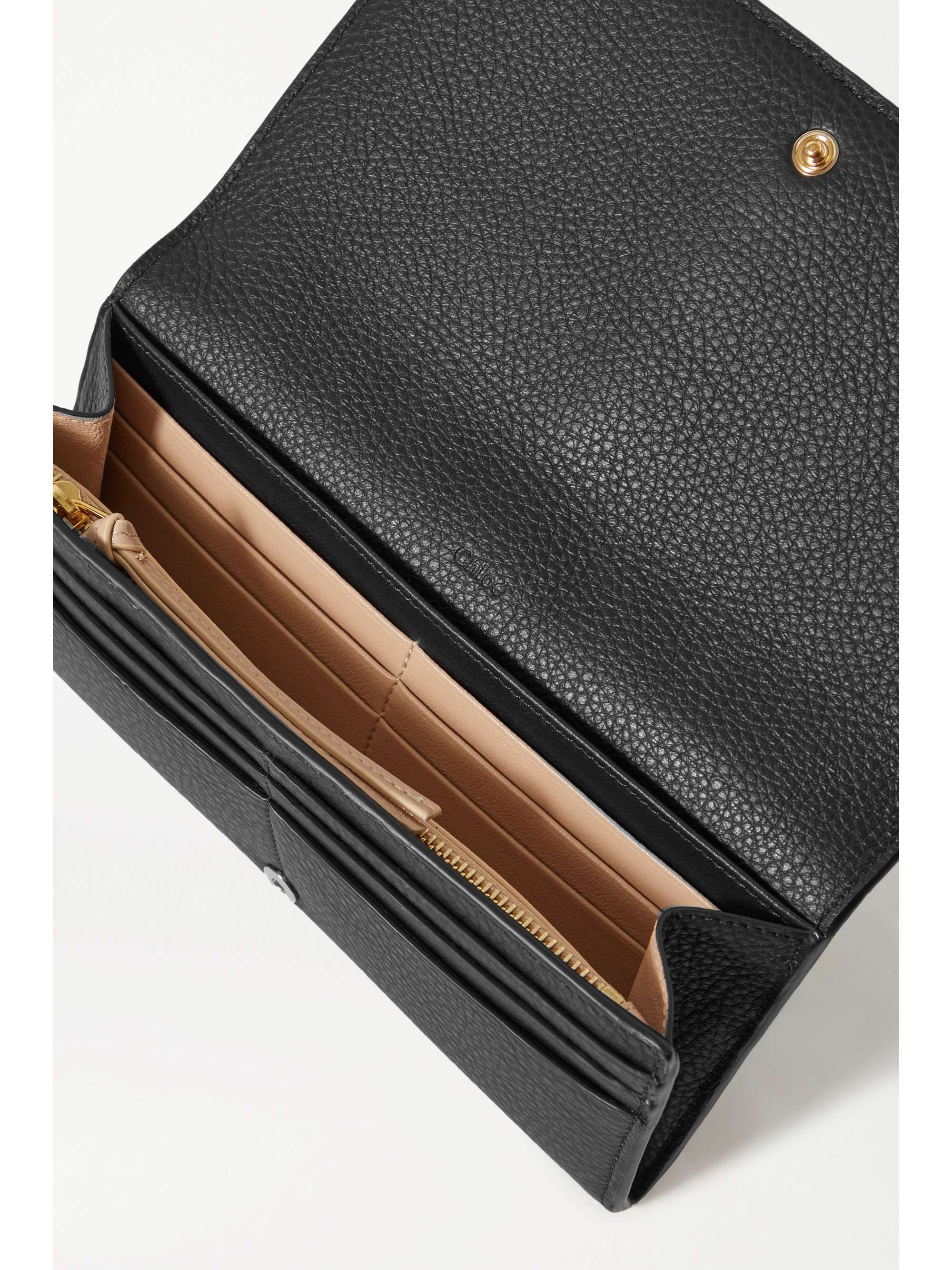 alphabet long wallet with flap