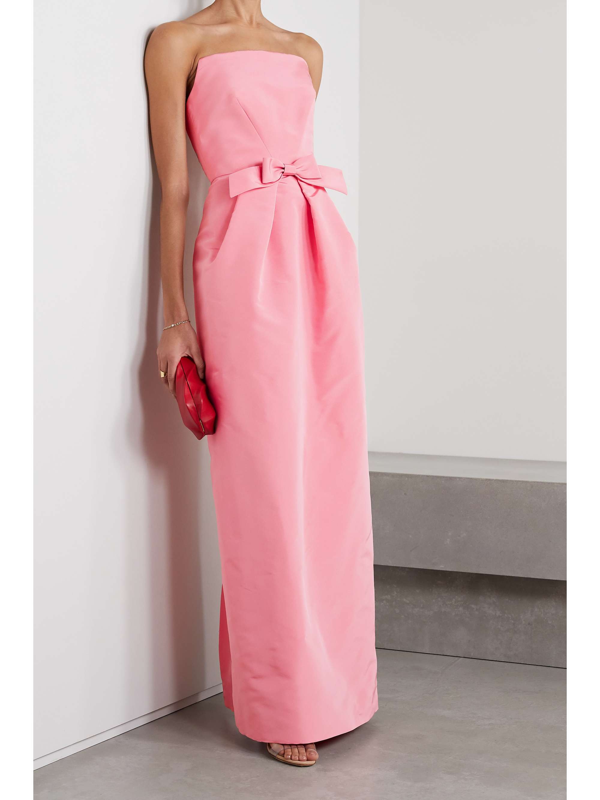 strapless blush gown