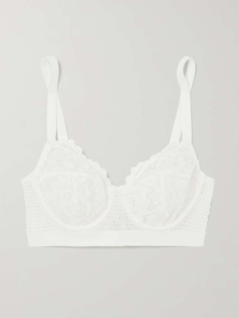ELSE Petunia Stretch-mesh And Corded Lace Underwired Bra - 32B